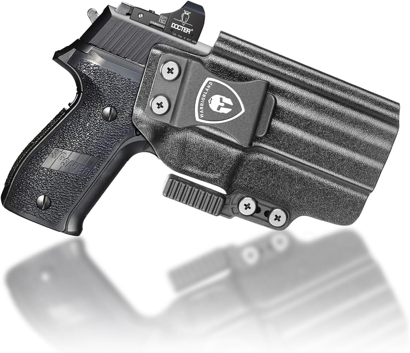 IWB Kydex Holster with Claw Attachment and Optic Cut Fit P226 LEGION'' Pistol, Inside Waistband Appendix Carry P266 Holster, Adj. Cant & Retention, Right Hand|WARRIORLAND WARRIORLAND