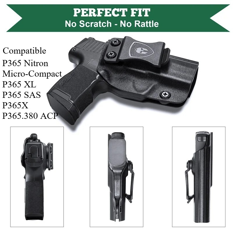 IWB Kydex Holster for Sig Sauer P365 P365SAS P365X P365.380 ACP Pistol Right/ Left Handed | WARRIORLAND