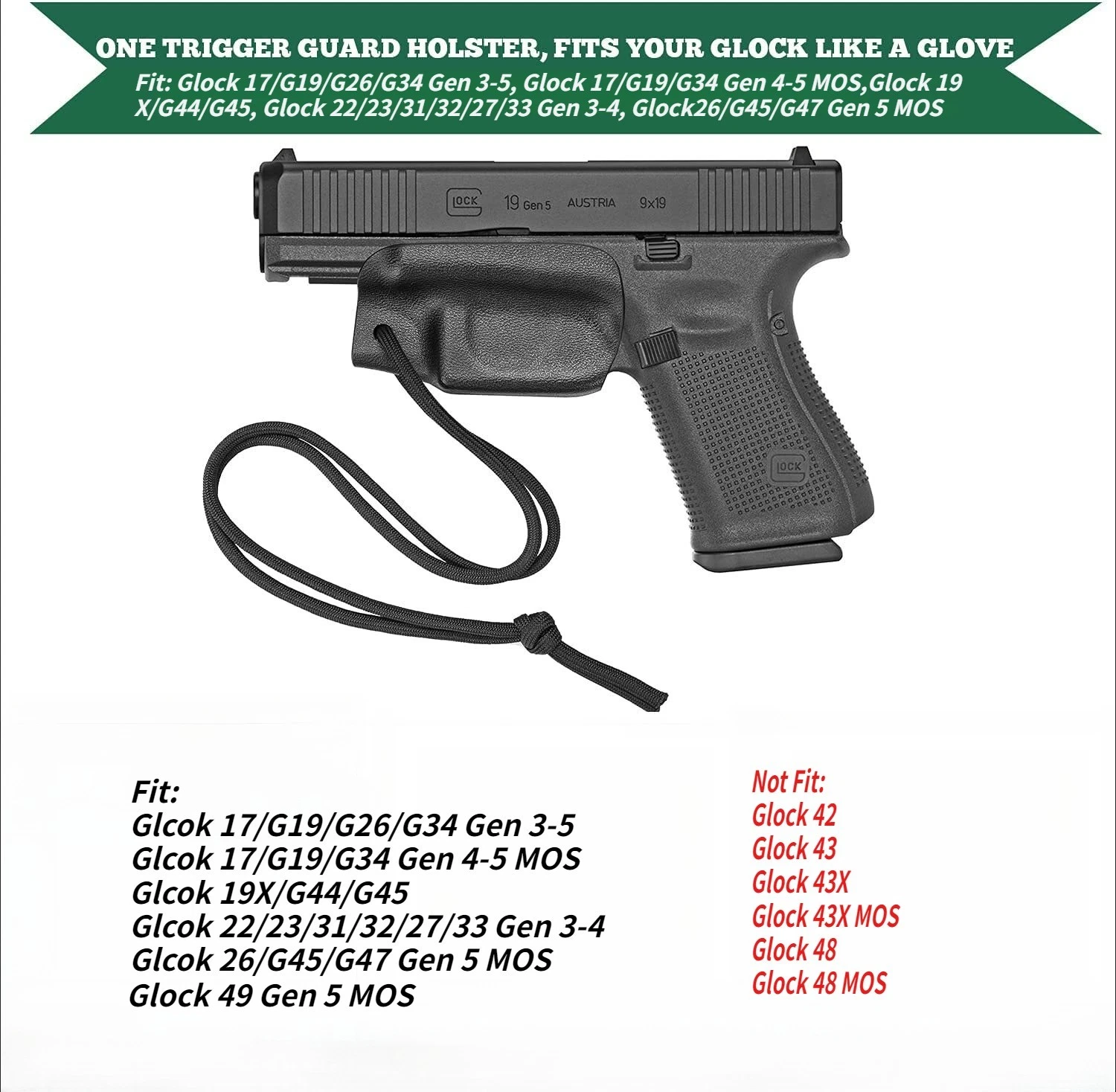 Taurus G2C Taurus G2S Taurus G3C Taurus G3C TORO Taurus G3 Taurus PT111 Millennium G2 Taurus PT140 Millennium G2 Kydex Trigger Guard Holster with Paracord | WARRIORLAND