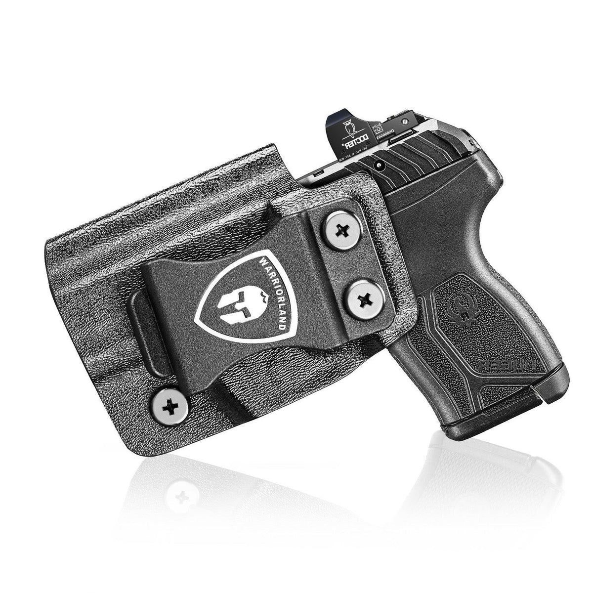 Ruger LCP MAX Holster IWB Kydex Holster Optics Cut: Ruger LCP Max .380 Pistol, Inside Waistband Appendix Carry MAX .380 Holster, Adj. Retention & Cant, Right/Left Hand Optional|WARRIORLAND WARRIORLAND