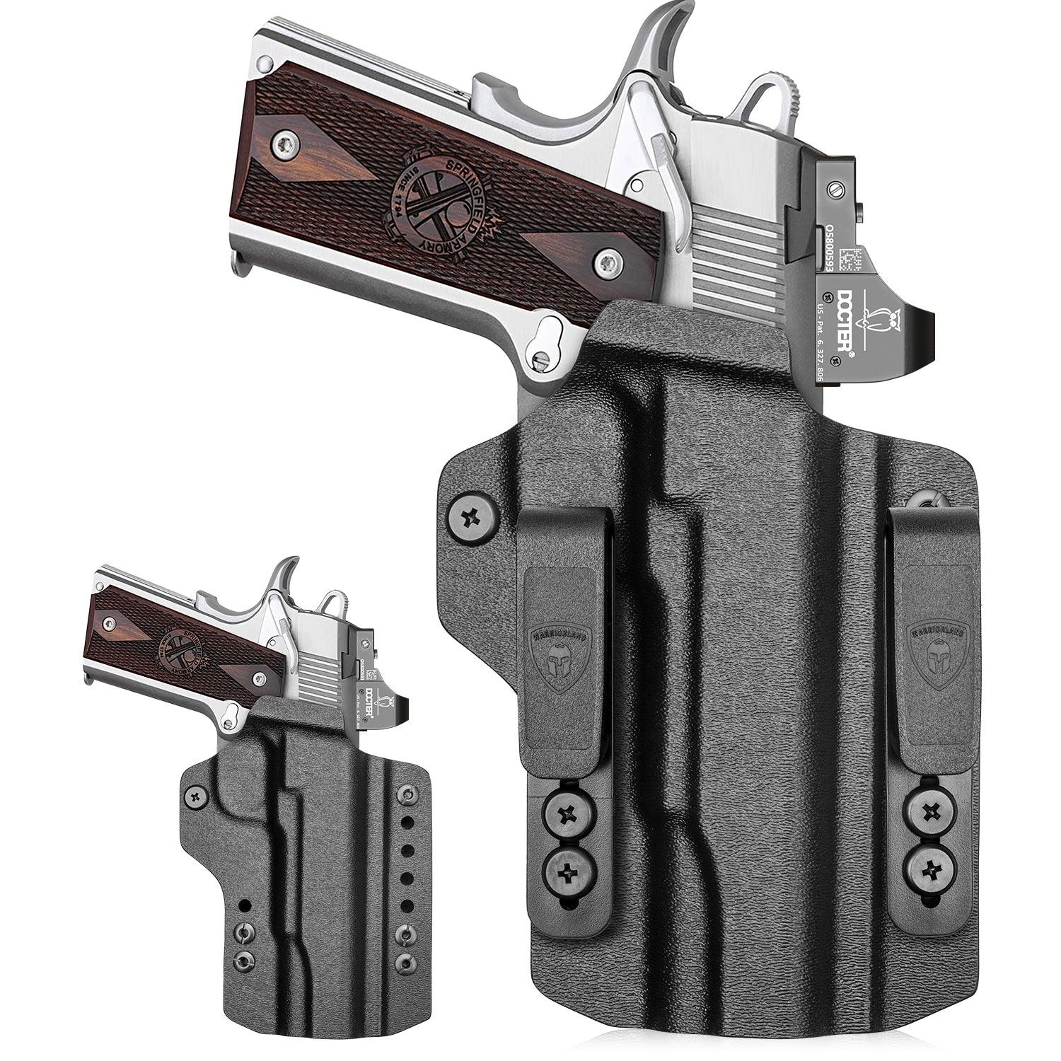 1911 IWB & OWB Convertible Holster, Fit 1911 .45ACP No Rail Pistol, Optic Ready, Adj Ride Height,Right Hand | Warriorland WARRIORLAND