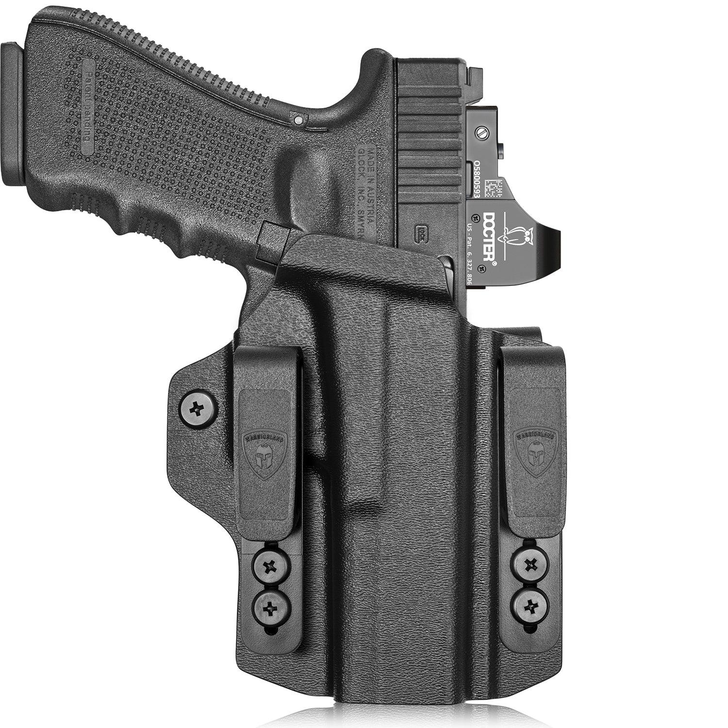 Glock 17 Gen 3-5 & Glock 22/31 Gen 3-4 IWB & OWB Convertible Holster Holsters, Optic Ready, Adj Ride Height,Right Hand | Warriorland WARRIORLAND