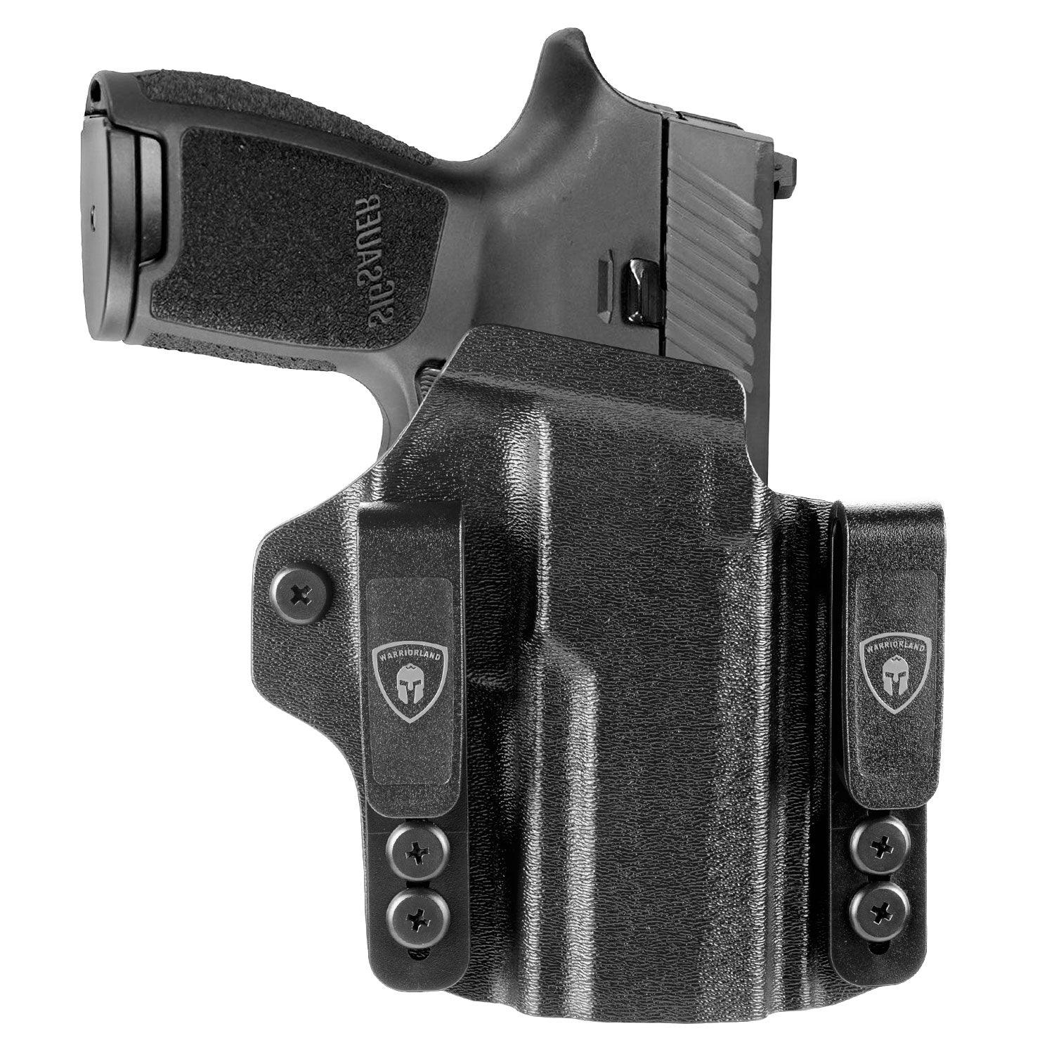 Sig P320 M18 & P320 M17 IWB & OWB Convertible Holster Optics Cut: Sig Sauer P320 Compact M18 & P320 Full Size M17, IWB OWB Combo Holster P320, 1.75 Belt Clip, Adjustable Ride Height, Right Hand WARRIORLAND