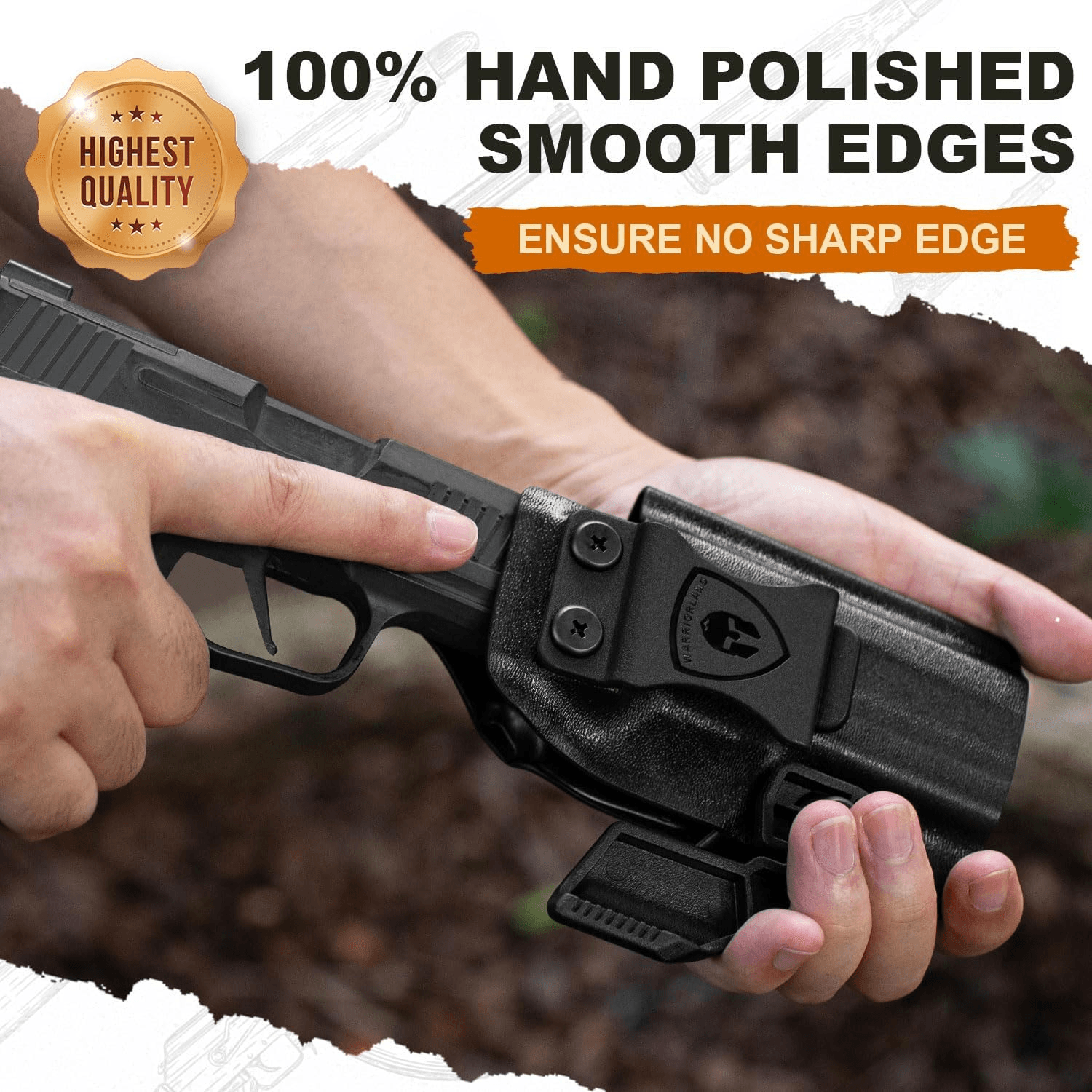 P365 X Macro Holster IWB Kydex Holster Optics Cut Fit: Sig Sauer P365-XMACRO, Inside Waistband Appendix Carry Holster Sig P365 X Macro, Adj. Retention & Cant, Right Hand|WARRIORLAND WARRIORLAND