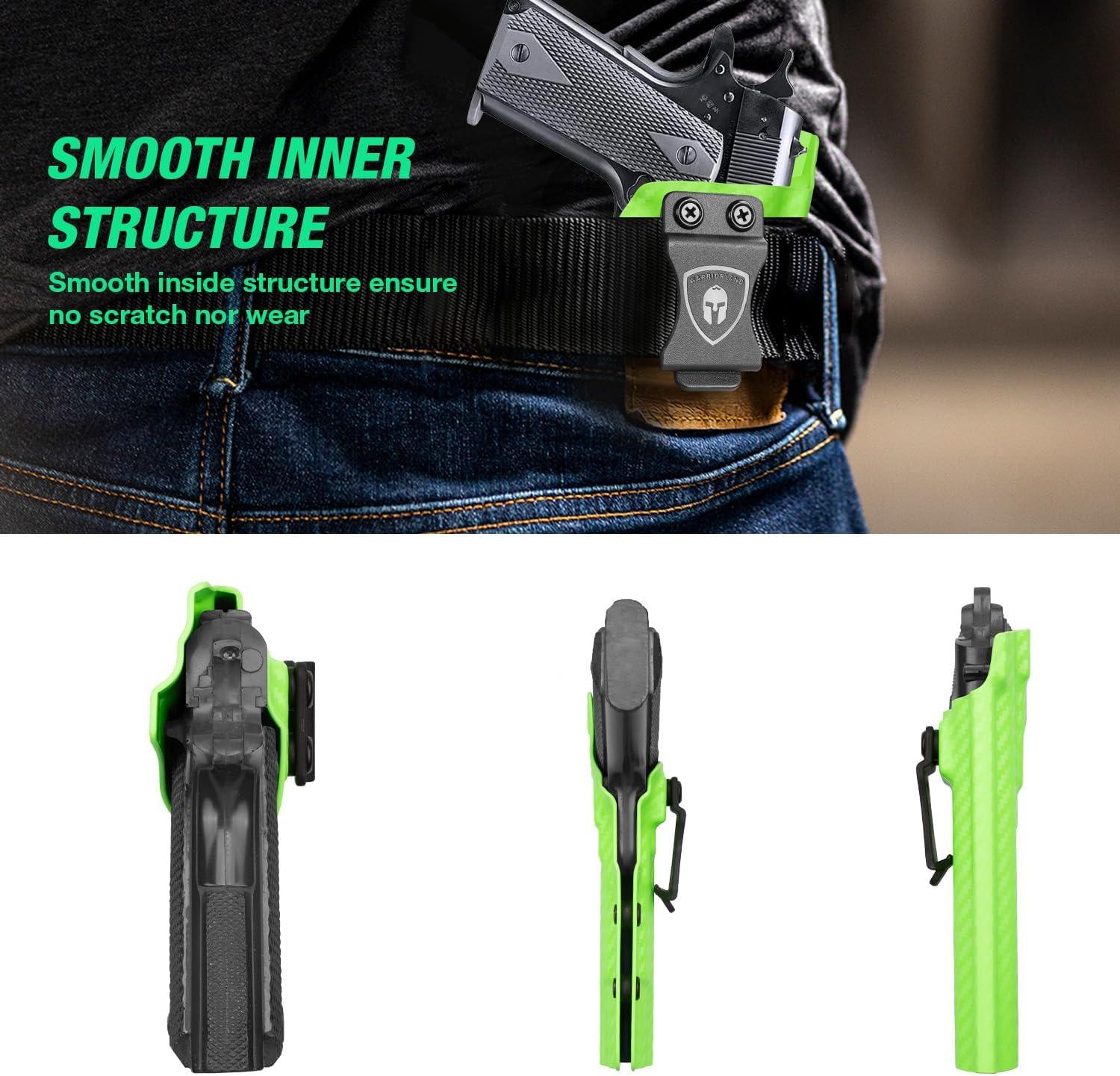 Colorful Carbon Fiber Kydex 1911 .45 ACP Pistol No Rail IWB Tactical Holster | Right Hand | WARRIORLAND WARRIORLAND