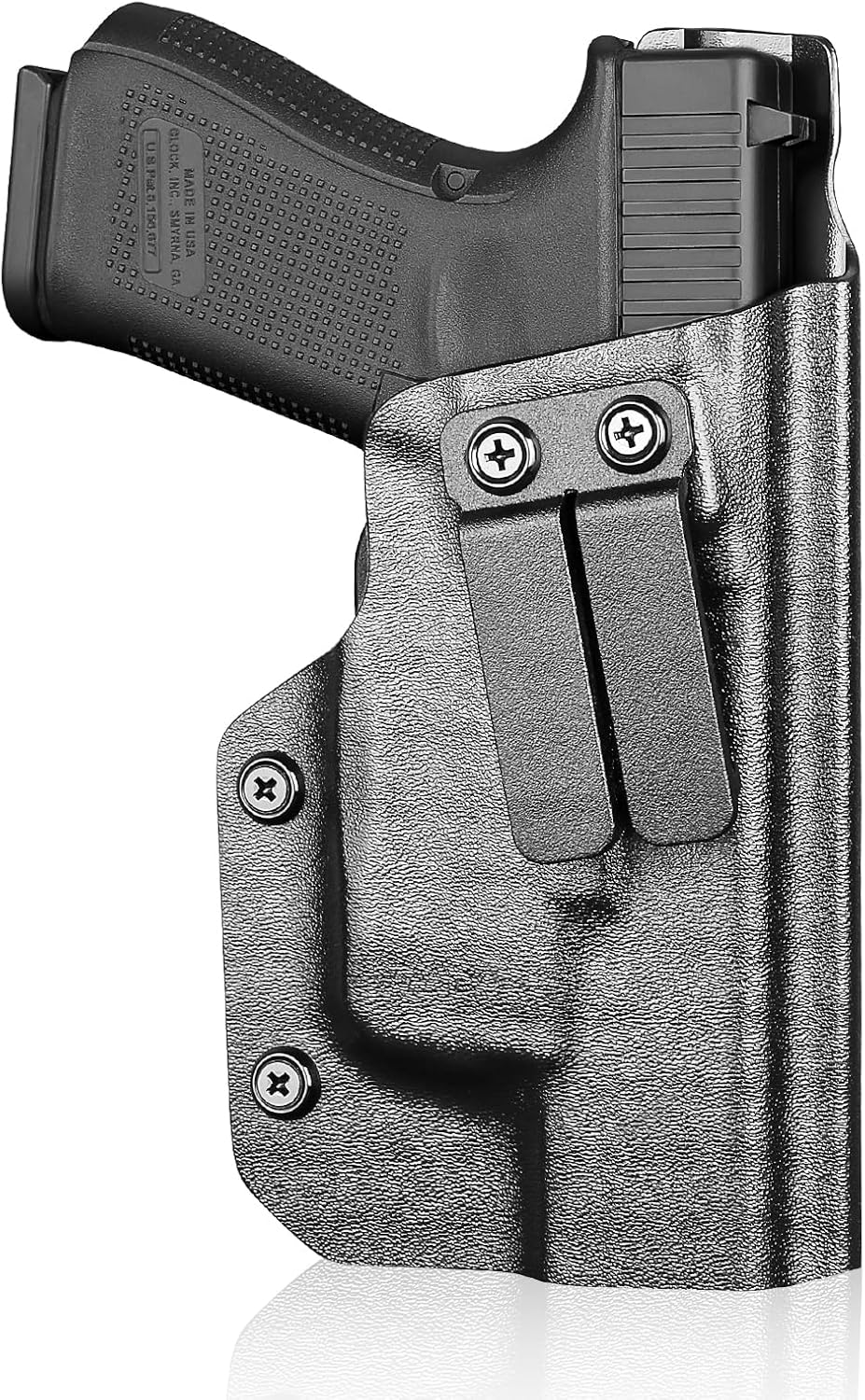 IWB Kydex Holster for Glock 19 with TLR6, Fit Glock 17/19 Gen 3-5, 23/32 Gen 3-4& 19X/ 44/45, Inside Waistband Conceal Carry, Adj. Cant & Retention, Right Hand.