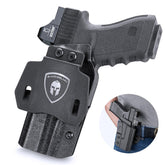 Glock 20 21 22 Holster OWB Kydex Holster Optics Cut: Glock 21 / Glock 20 (Gen 3 4 5) & Glock 22 Gen 5, Outside Waistband Open Carry G21 Holster with 1.75 Inch Paddle, Adj. Retention & Cant, Right|WARRIORLAND WARRIORLAND