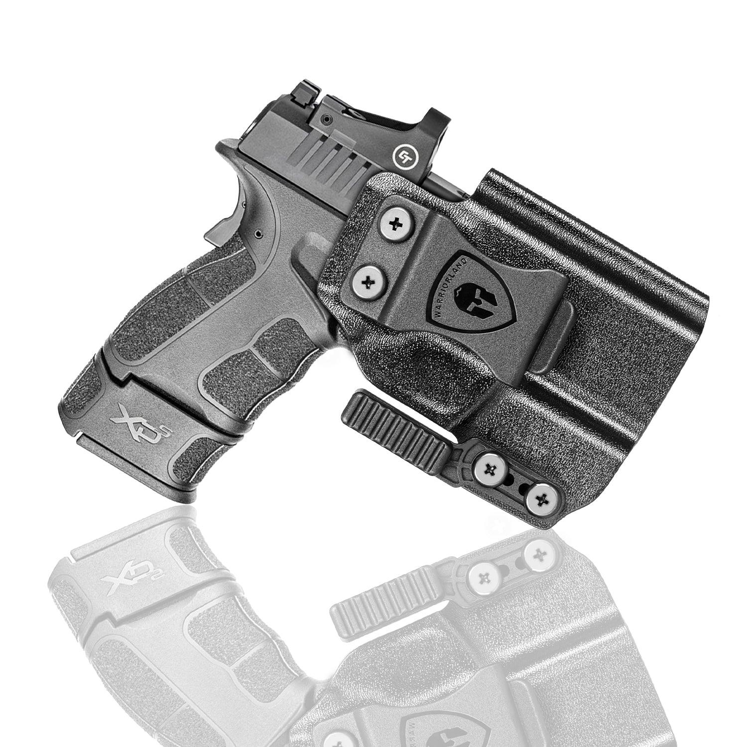 IWB Kydex Holster with Claw Attachment and Optic Cut Fit Springfield XD-S 3.3'' Pistol, Inside Waistband Appendix Carry XDS Holster, Adj. Cant & Retention, Right Hand|WARRIORLAND WARRIORLAND