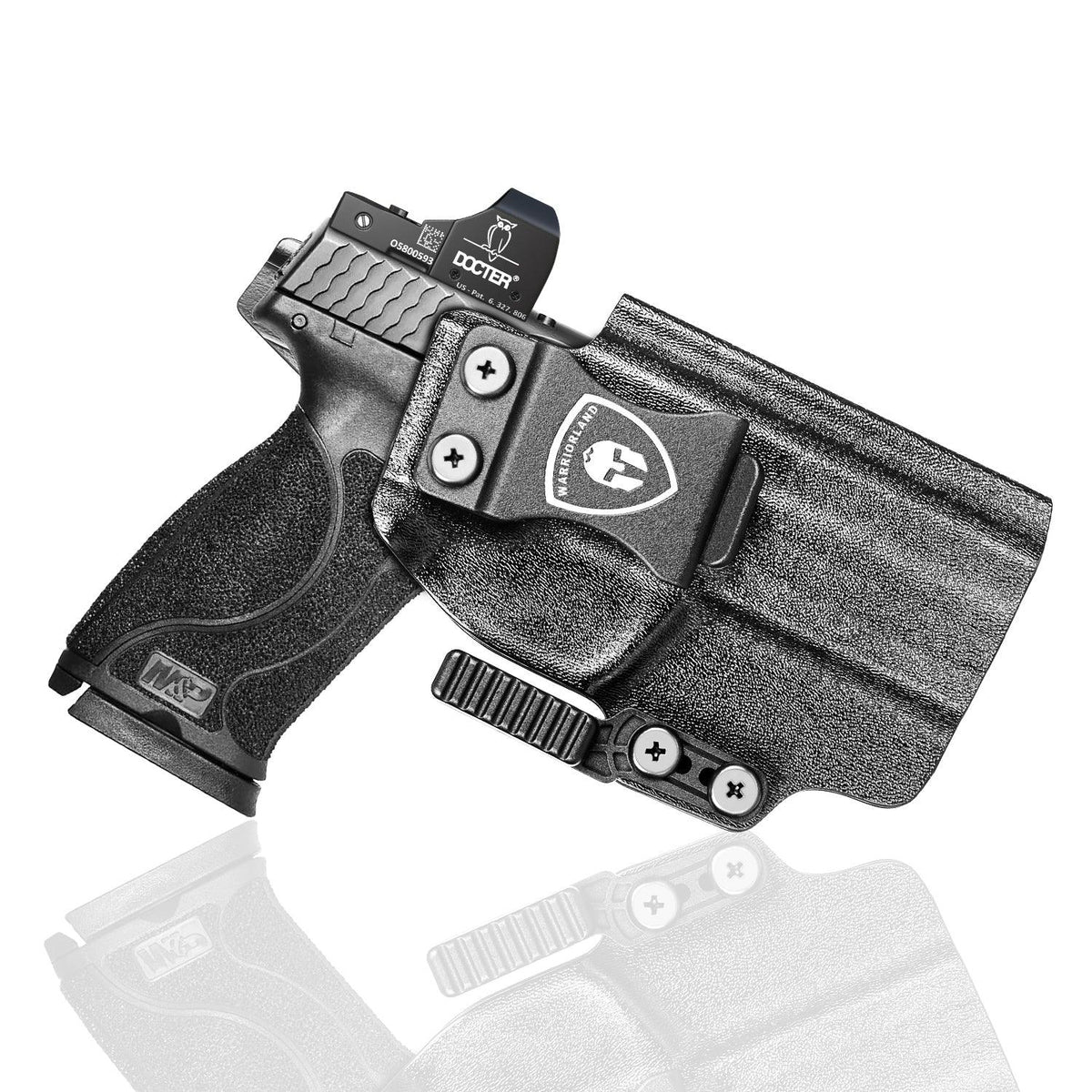 IWB Kydex Holster with Claw Attachment and Optic Cut Fit Smith & Wesson M&P 9mm / .40 Pistol, Inside Waistband Appendix Carry M&P 9mm Holster, Adj. Cant & Retention, Right Hand|WARRIORLAND WARRIORLAND