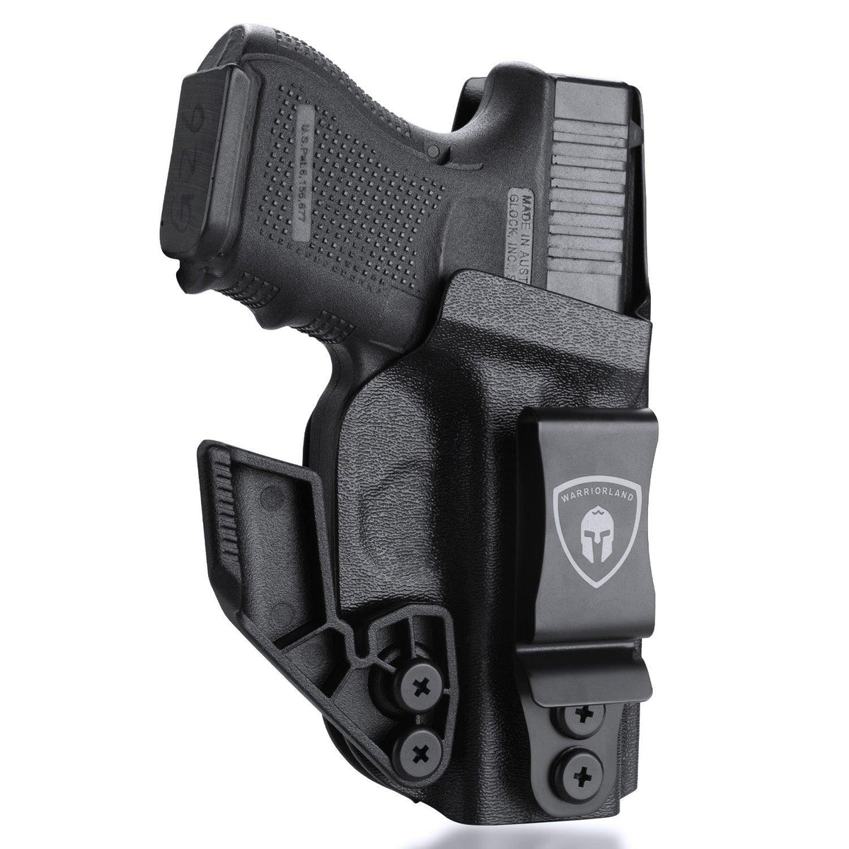 IWB Kydex Holster with Claw for Glock 26, Optic Ready Holster, Metal Belt Clip, 0.06 inch Kydex | Right/Left Hand WARRIORLAND