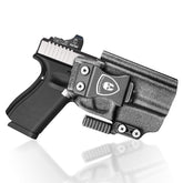 Glock 17 IWB Kydex Holster with Claw Attachment and Optic Cut: Glock 17/19/34 Gen3-5、Glock 17/19 Gen 4-5 MOS、Glock 23/22/31/32 Gen3-4,G19X /G44/45,G45 MOS Adj. Cant & Retention, Right Hand|WARRIORLAND WARRIORLAND