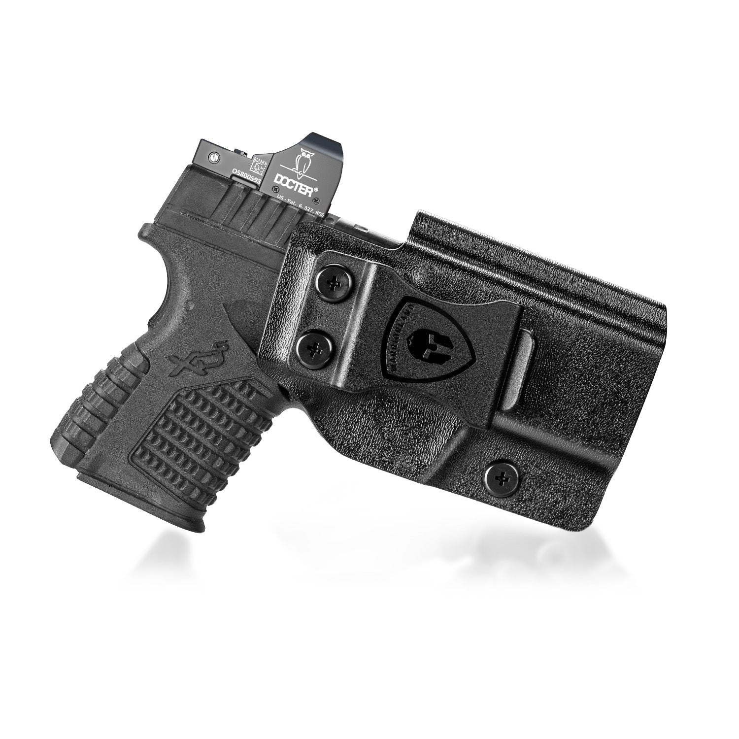 Springfield XD-S 3.3'' Holster IWB KYDEX Holster Optics Cut for Springfield XDS 3.3", Inside Waistband Appendix Carry Holster XDS, Adjustable Cant & 'Posi-Click' Retention, Right/Left Hand Optional|WARRIORLAND WARRIORLAND