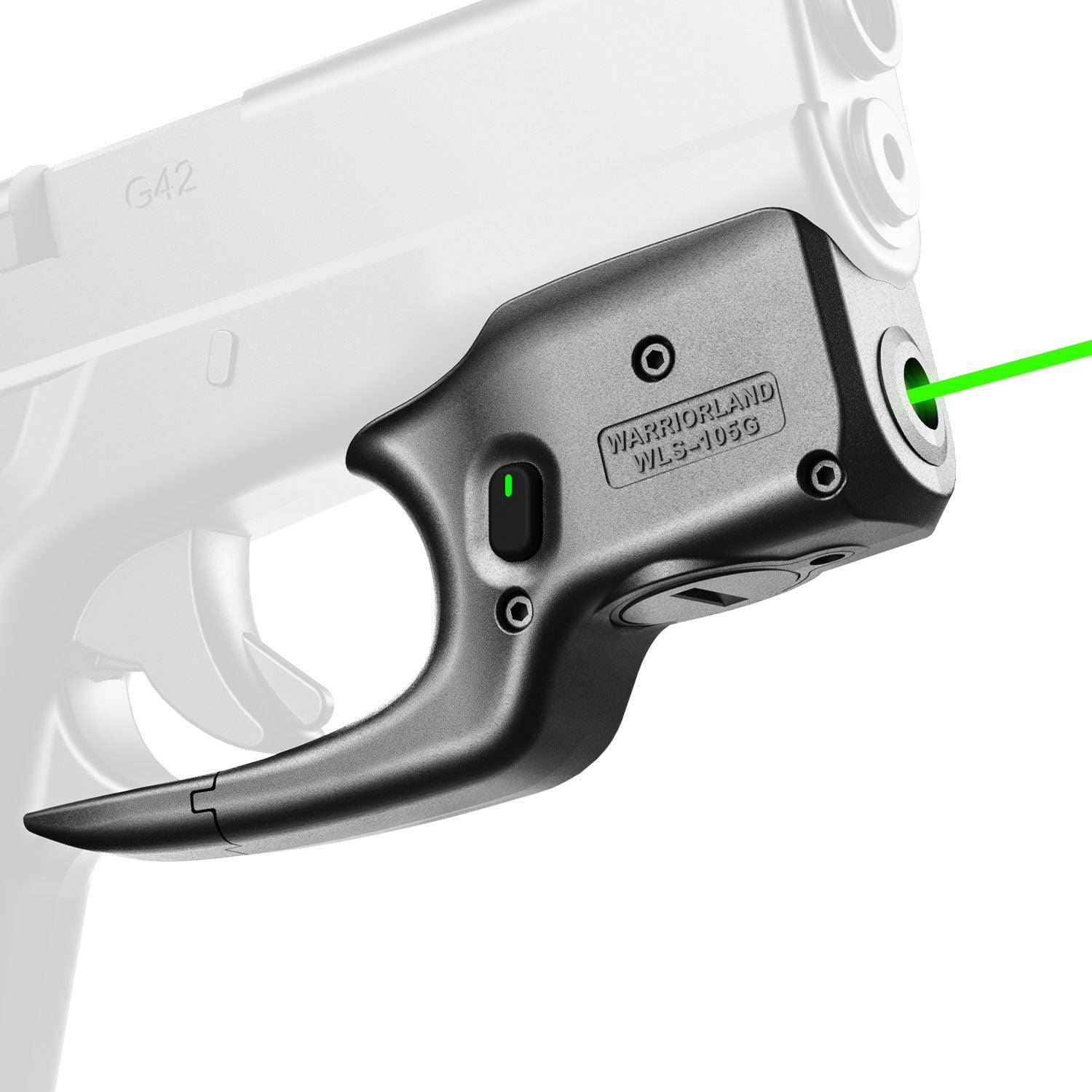 Green Laser Sight Tailored Fit G42 / G43 / G43X / G48, Ultra Compact G43 Beam Sight, Gun Sight with Ambidextrous On/Off Switch & Power Indicator, WLS-105G|WARRIORLAND WARRIORLAND