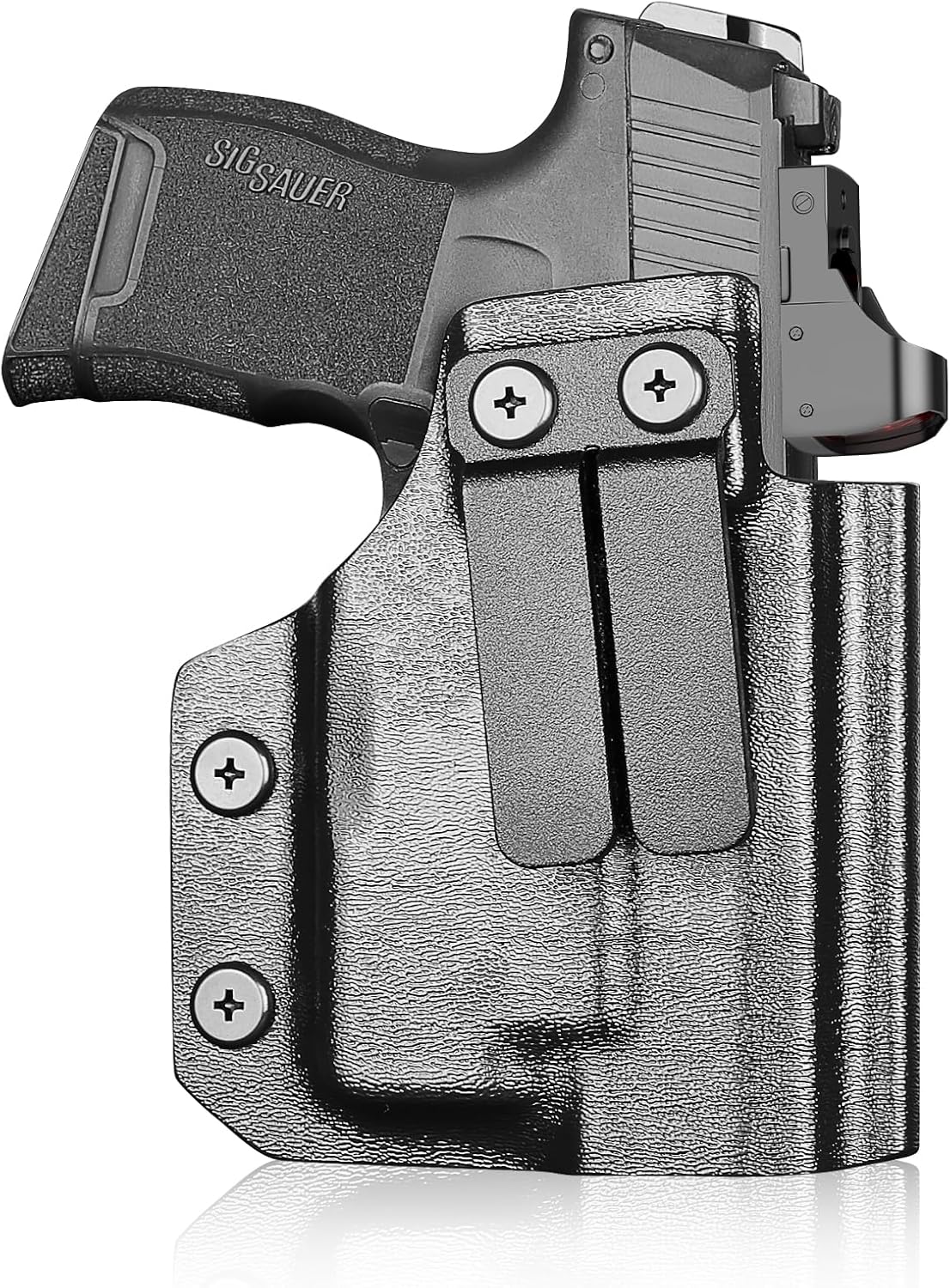 IWB Kydex Holster for P365 with TLR6, Fit Sig Sauer P365/ P365 SAS/ P365XL, Inside Waistband Conceal Carry, Optic Cut, Adj. Cant & Retention, Right Hand.