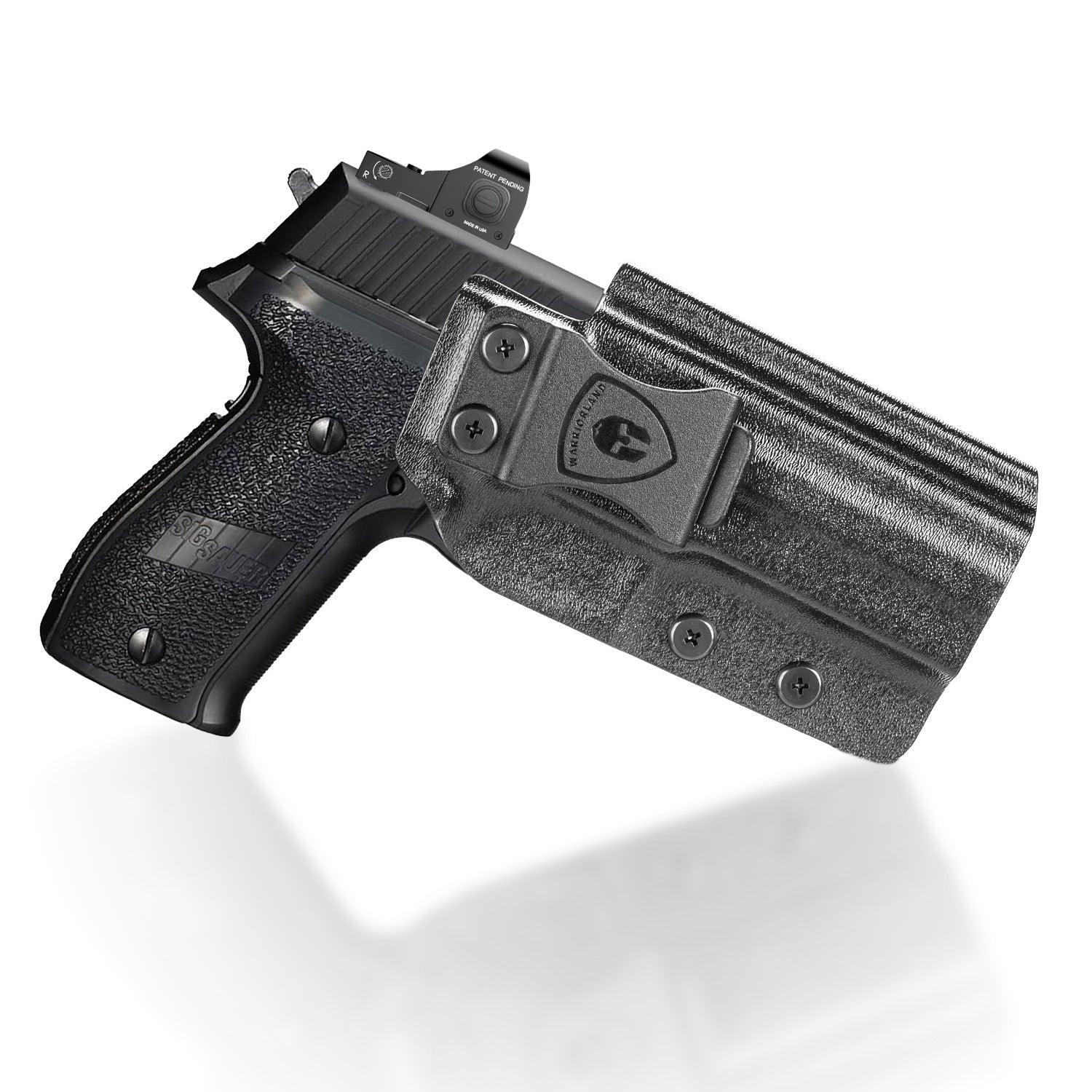 P226 Holster IWB Kydex Holster Optics Cut for P226 LEGION'' Barrel, Inside Waistband Appendix Concealed Carry Holster P226, Adj. Cant & Posi-Click Retention, Right Hand/Left Hand Optional WARRIORLAND
