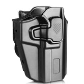 Universal OWB Holster Fit most Gun type Outside Waistband Carry Holster, Adjustable Retention, Index Finger Release,Right Hand WARRIORLAND