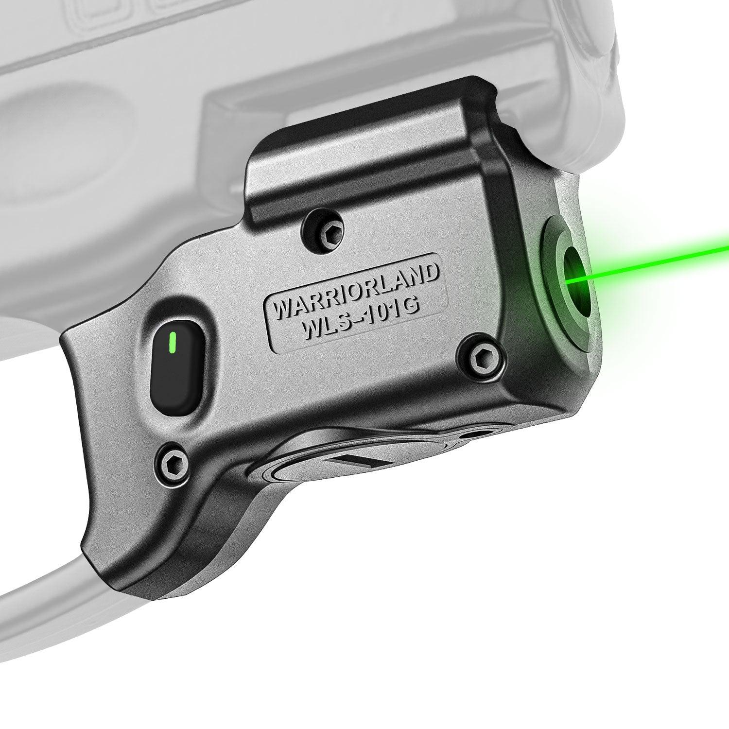WARRIORLAND Green Laser Sight Tailored Fit Taurus G2C / Taurus G3C / Millennium G2 PT111 & PT140/Taurus G3, Ultra Compact G2C Beam Sight, Gun Sight with Ambidextrous On/Off Switch & Power Indicator, WLS-101G WARRIORLAND