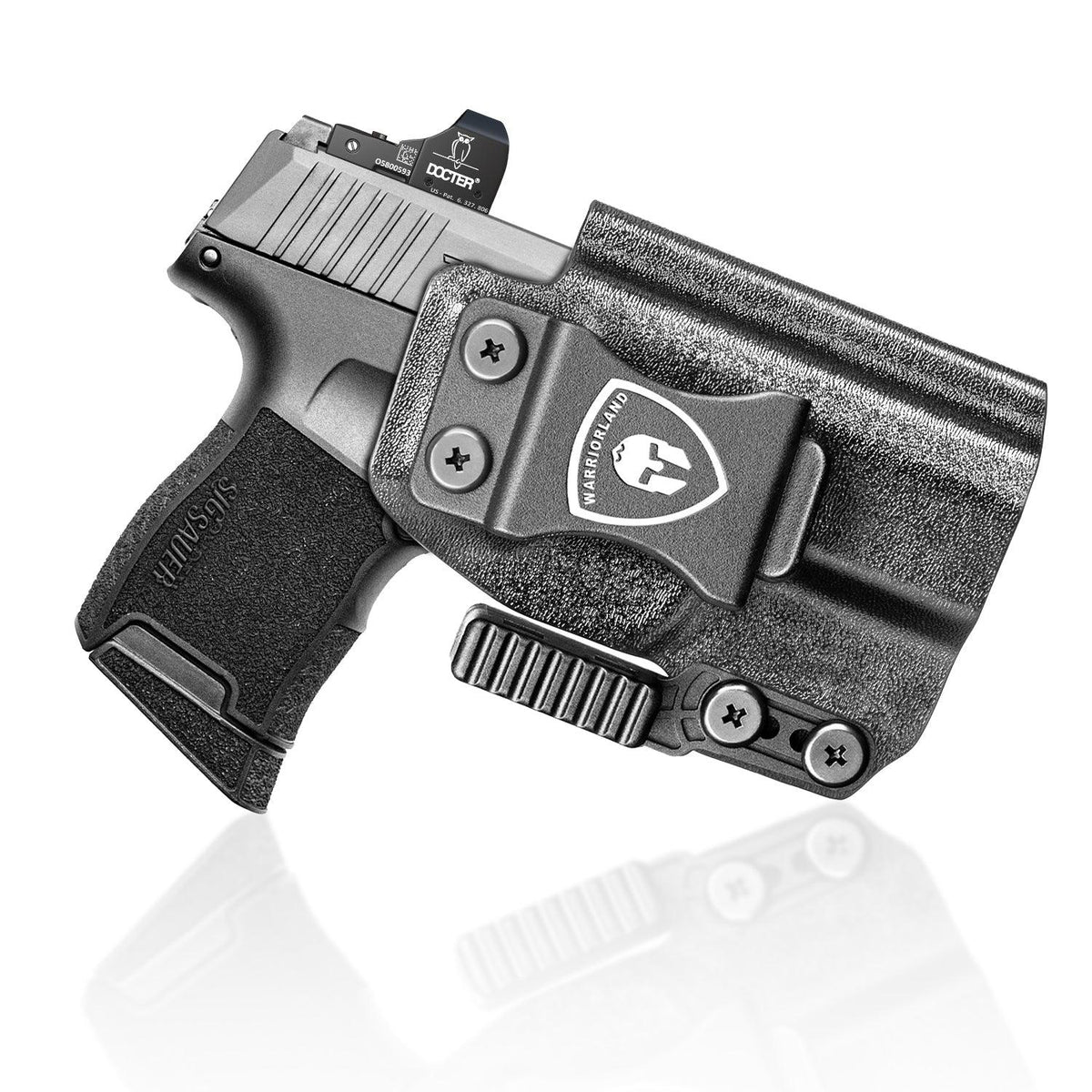 Sig P365 IWB Kydex Holster with Claw Attachment and Optic Cut: Sig Sauer P365 P365 XL P365 SAS P365X P365.380 ACP P365 ROSE.380 ACP, Inside Waistband Appendix Carry P365 Holster, Adj. Cant & Retention, Right Hand|WARRIORLAND WARRIORLAND