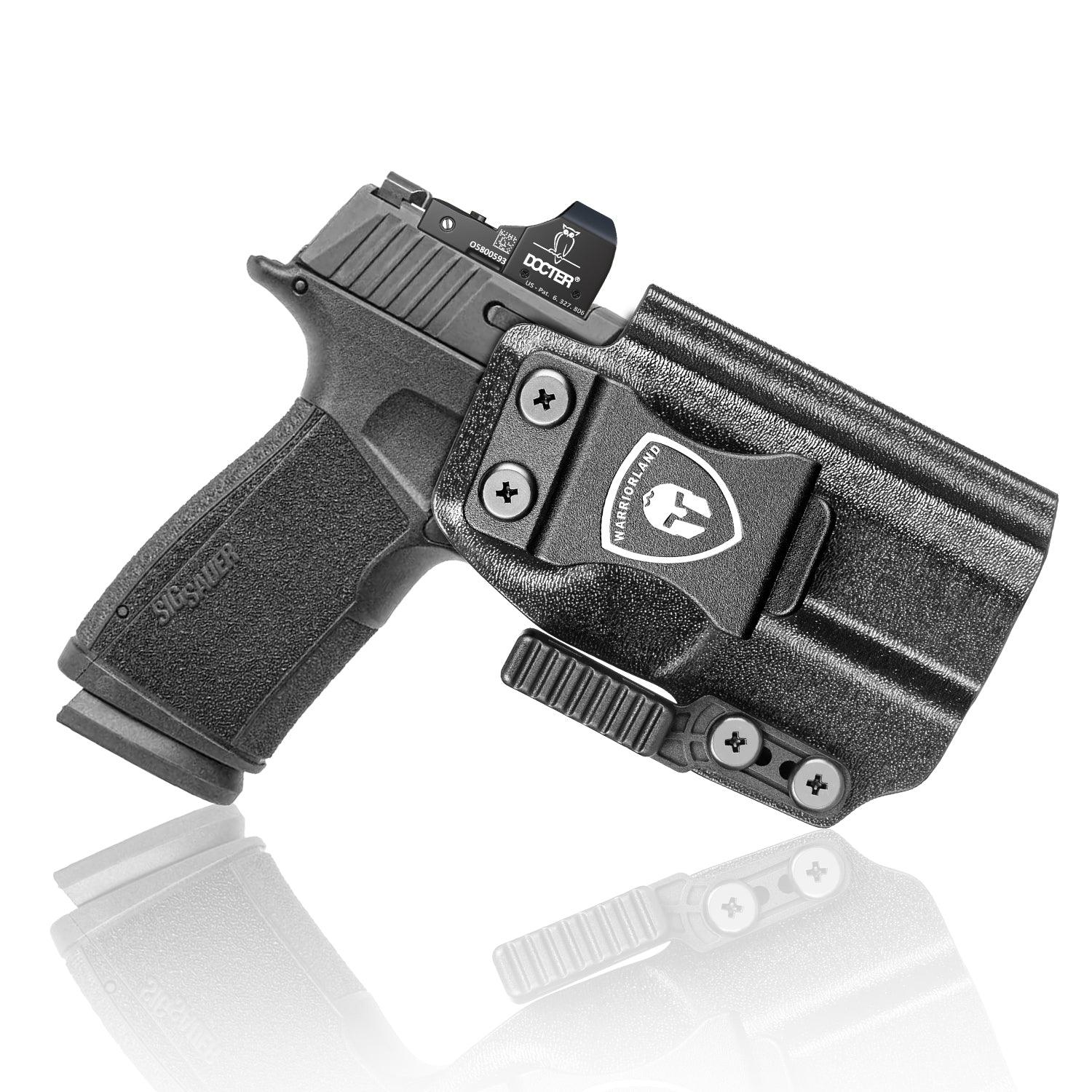 Sig P365X-Macro IWB Kydex Holster with Claw Attachment and Optic Cut: Sig Sauer P365XMACRO, Inside Waistband Appendix Carry P365 X Macro Holster, Adj. Cant & Retention, Right Hand|WARRIORLAND WARRIORLAND