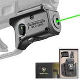 WARRIORLAND Green Laser Sight Fit Springfield Hellcat with Kydex Holster, First Green Beam Sight with Power Indicator, Hellcat Laser with IWB Holster Right Hand, WLS-118G w/Hellcat Holster WARRIORLAND