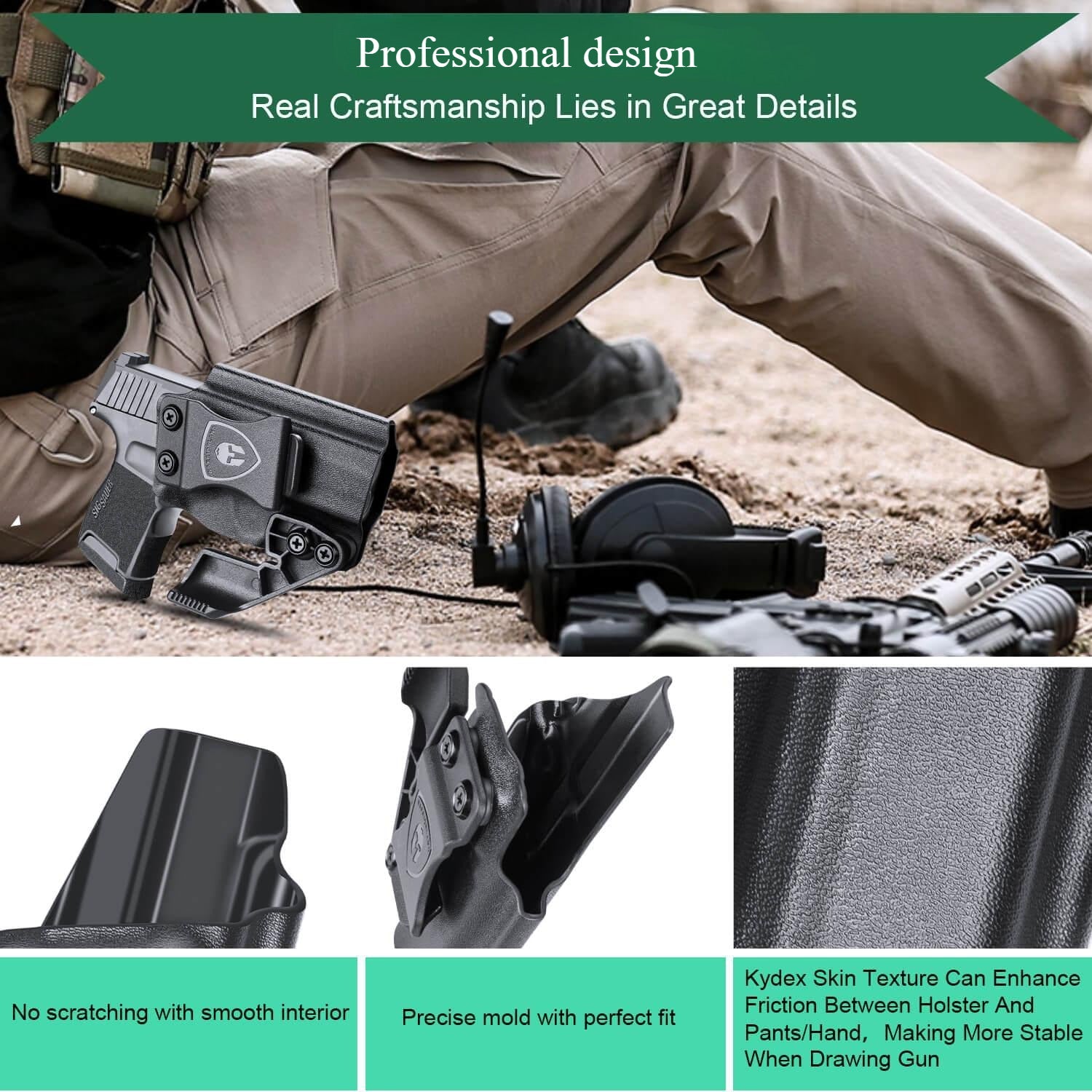 Claw Holster for Sig Sauer P365XL, IWB Inside Waistband Carry, Optic Ready, Right Hand | WARRIORLAND WARRIORLAND