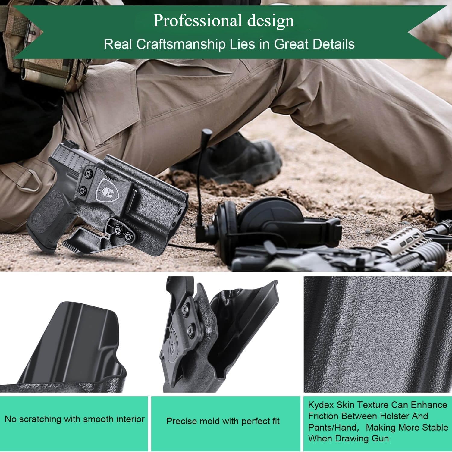 Smith & Wesson SD9 SD40 VE Inside Waistband Concealed Carry Holster with Claw Holsters for Fat Guys | WARRIORLAND WARRIORLAND