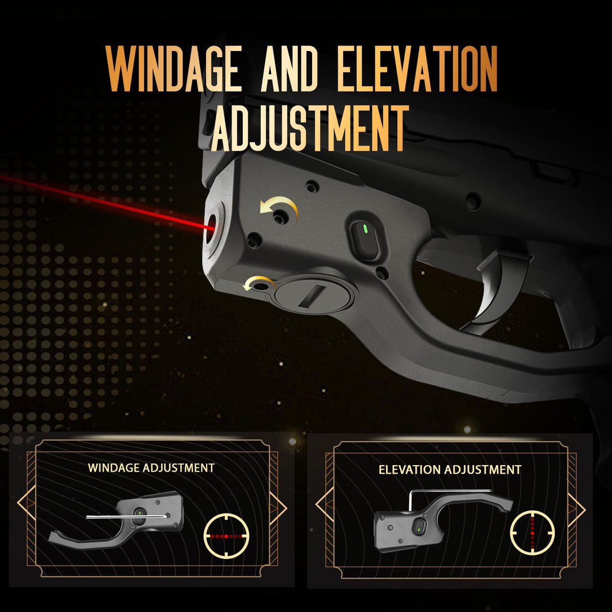 Red Laser Sight Tailored Fit SCCY Gun Sight with Ambidextrous On/Off Switch & Power Indicator, WLS-107|WARRIORLAND WARRIORLAND