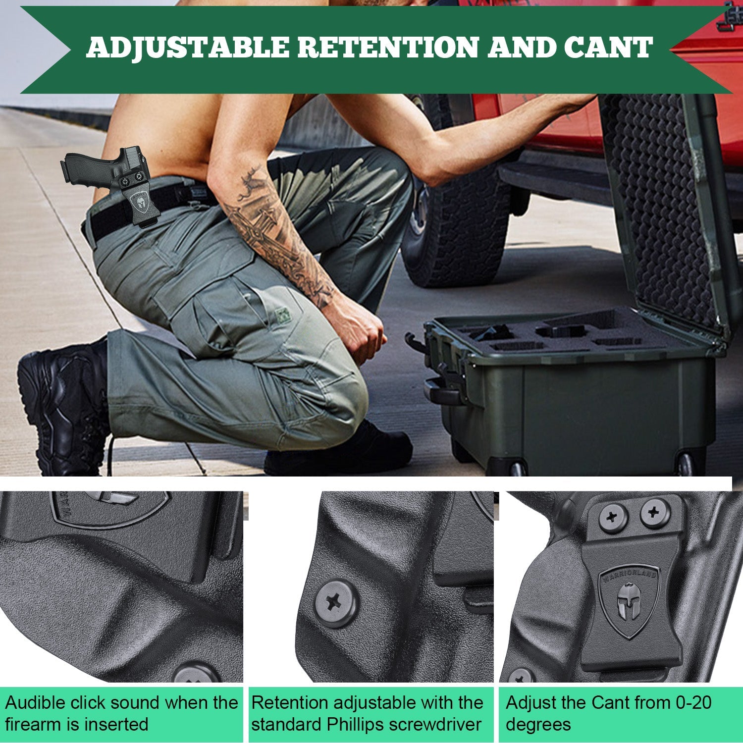 IWB Holster Fit M&P Shield 9mm &Smith & Wesson .40 3.1’’ M&P Shield M2.0 Compact Warriorland WARRIORLAND