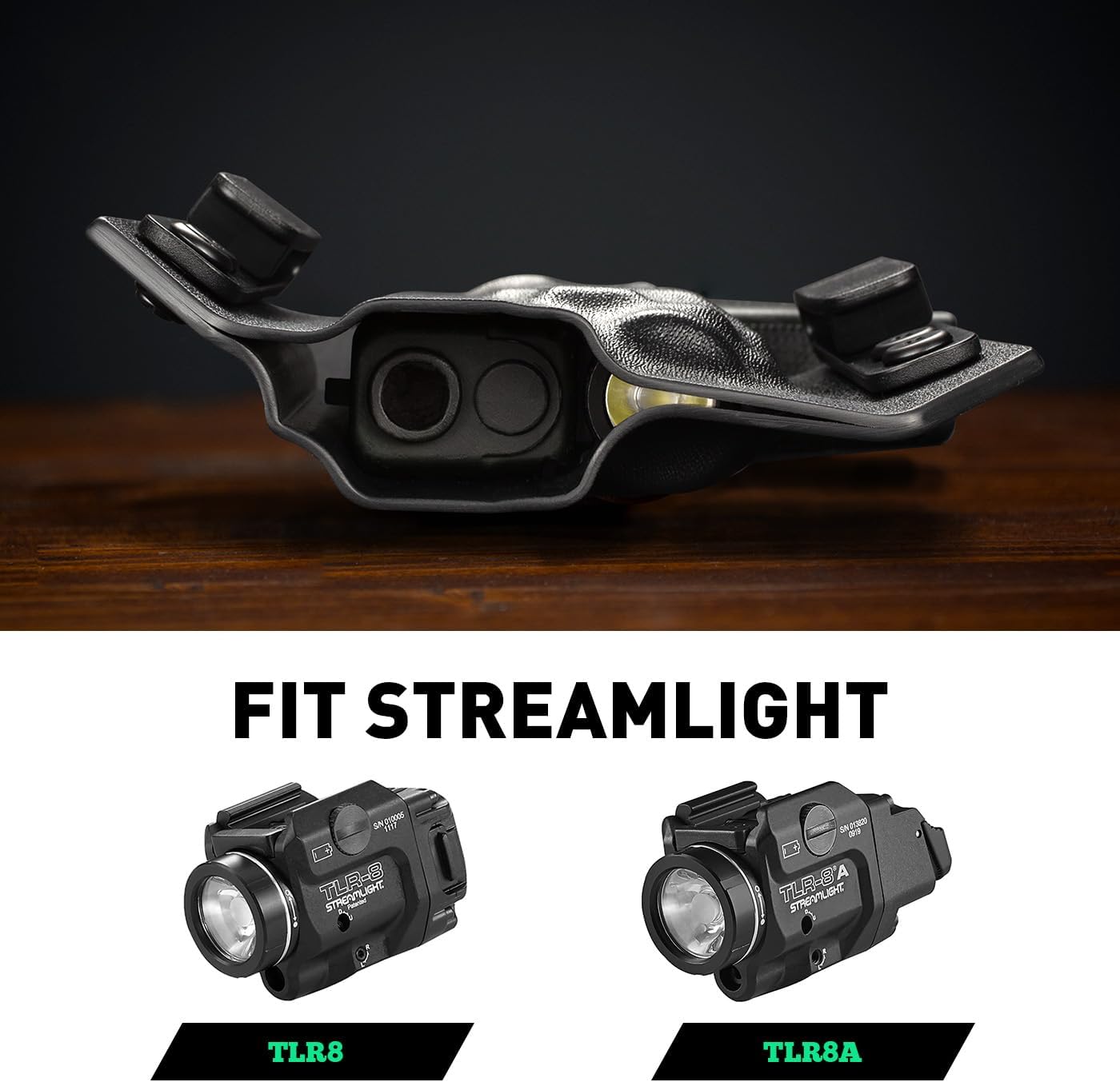 Glock 17/19 TLR8/TLR8A Holster OWB Kydex Holster Fit: Glock 17 G19 G44 G45 GEN 1-5 G23 G32 Gen 3-4  Right Hand | Warriorland WARRIORLAND