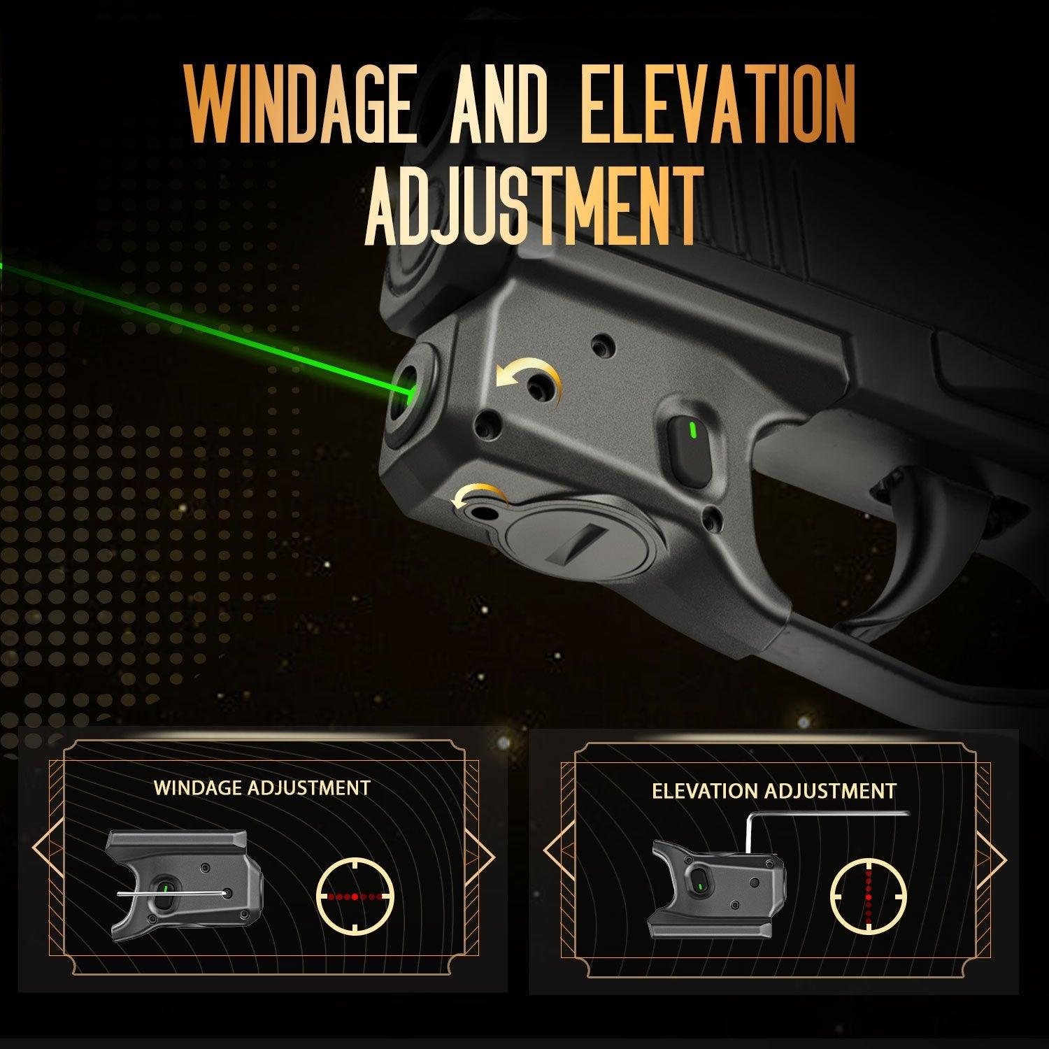 Green Laser Sight and Kydex Holster Combo Tailored Green Fit Sig Sauer P365 / P365X / P365XL, Ultra Compact P365 Beam Sight, Gun Sight with Ambidextrous On/Off Switch & Power Indicator|WARRIORLAND WARRIORLAND