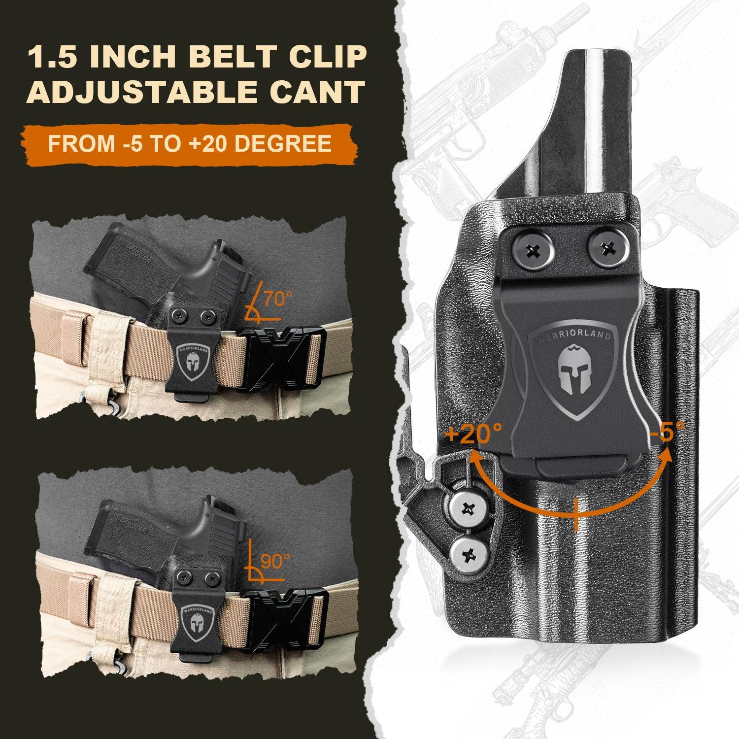 G23 Holster IWB Kydex Holster w/Claw & Optics Cut: G23 Gen 1-5 Pistol, Inside Waistband Appendix Carry G23 Gen 5 Holster, Adj. Retention & Cant, Right Hand|WARRIORLAND WARRIORLAND