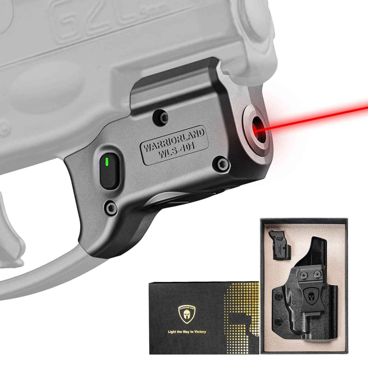 WLS-101 Red Laser Sight and Kydex Holster Combo Tailored Fit Taurus G2C/G3C/PT111 Millennium G2/PT140, Ultra Compact G2C Beam Sight, Gun Sight with Ambidextrous On/Off Switch & Power Indicator|WARRIORLAND
