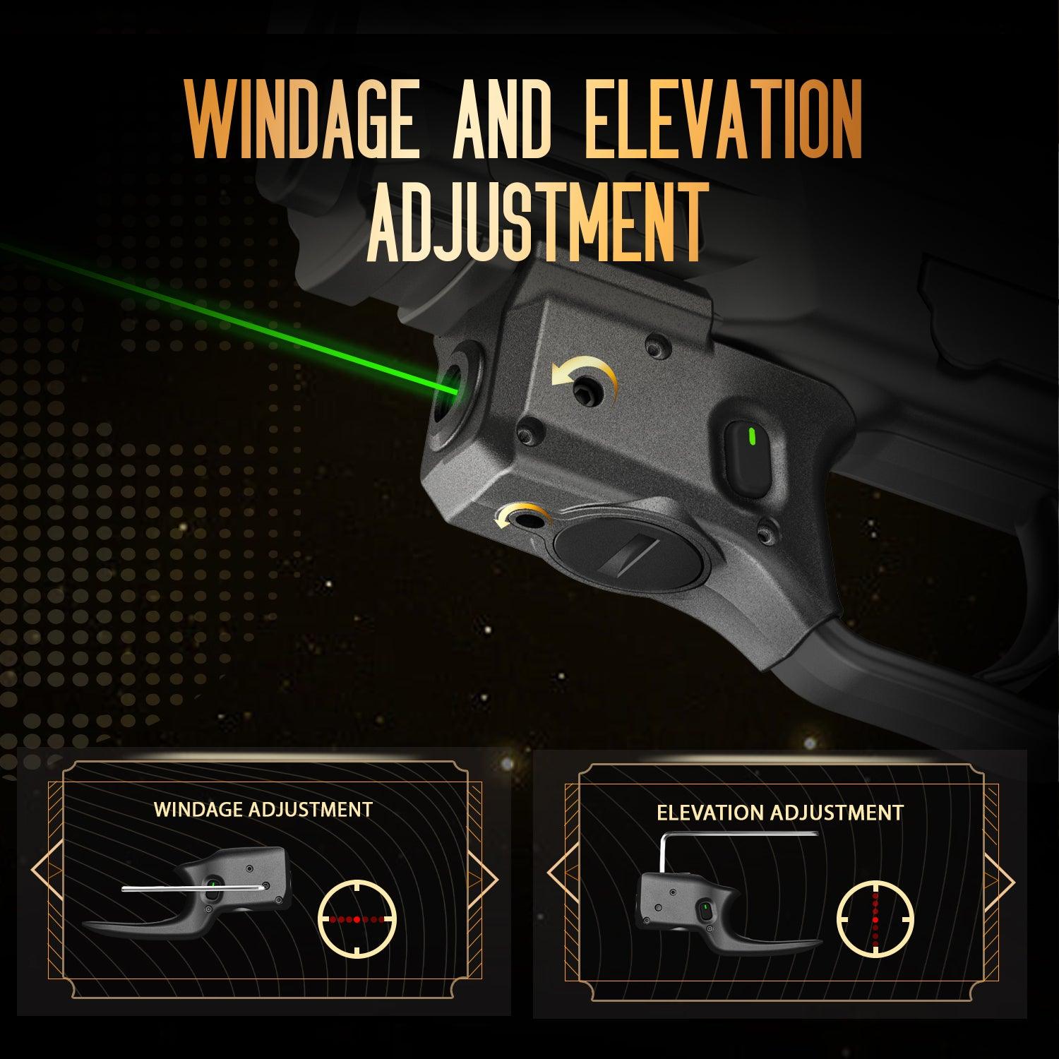 WARRIORLAND Green Laser Sight Fit M&P 9mm / 380 Shield EZ with Kydex Holster, First Green Beam Sight with Power Indicator, M&P 9mm Shield EZ Laser with IWB Holster, WLS-159G w/MP Shield 9 EZ Holster WARRIORLAND