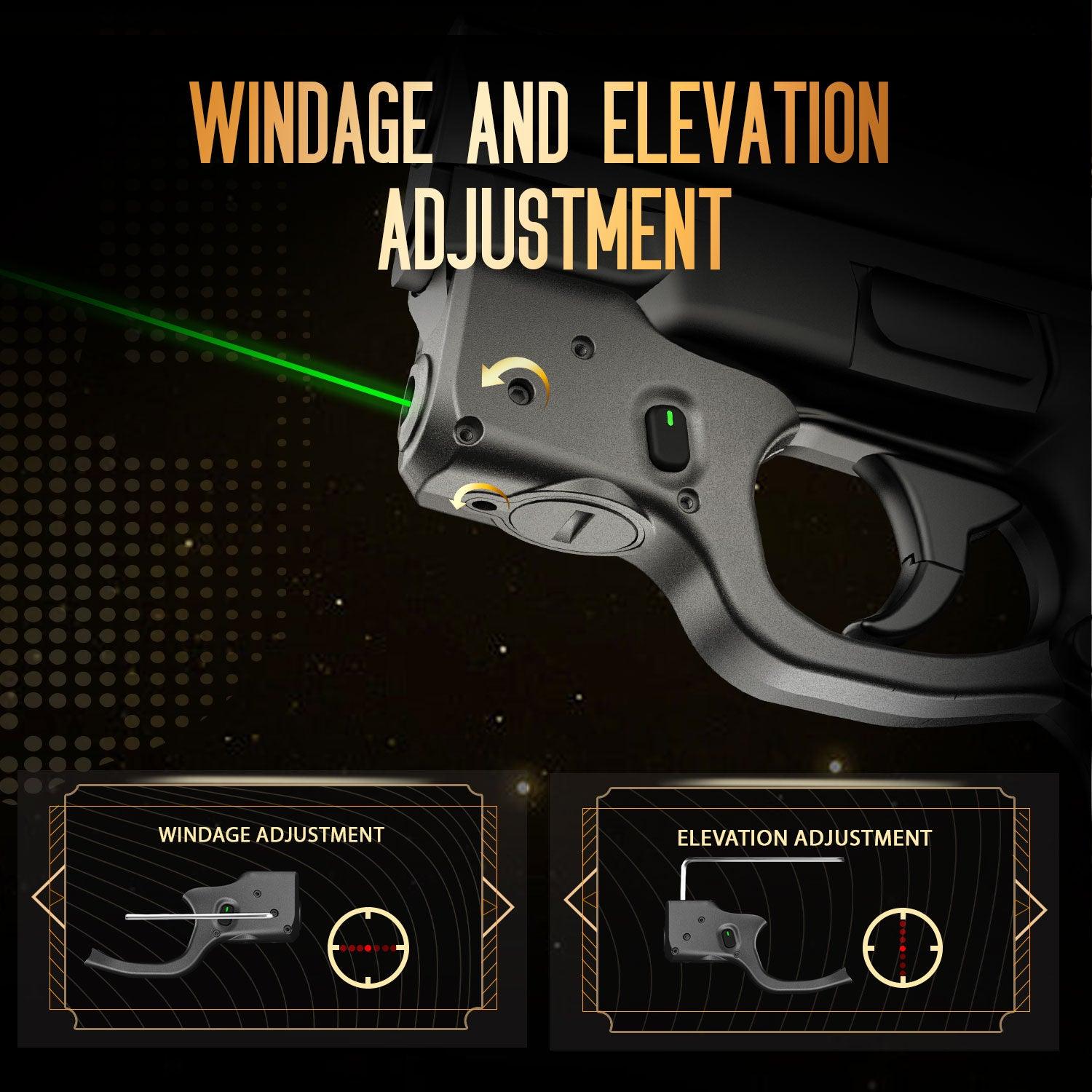 Green Laser Sight Tailored Fit M&P Shield 9mm/.40 Pistol (Not Fit M&P Shield Plus), Ultra Compact Shield 40 Beam Sight, Gun Sight with Ambidextrous On/Off Switch & Power Indicator, WLS-102G|WARRIORLAND WARRIORLAND