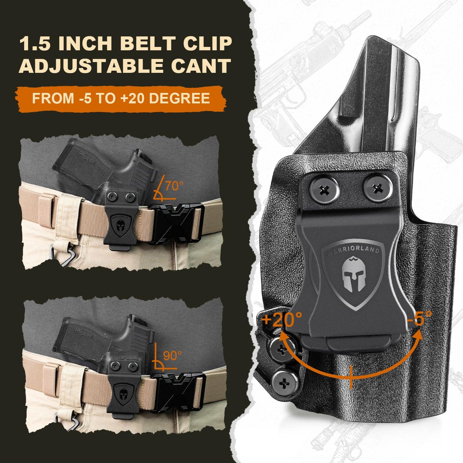 SCCY CPX-1 / CPX-2 w/Claw & Optics Cut, IWB Kydex Holster for SCCY CPX1 & SCCY CPX2, Inside Waistband Appendix Carry, Right Hand|WARRIORLAND WARRIORLAND