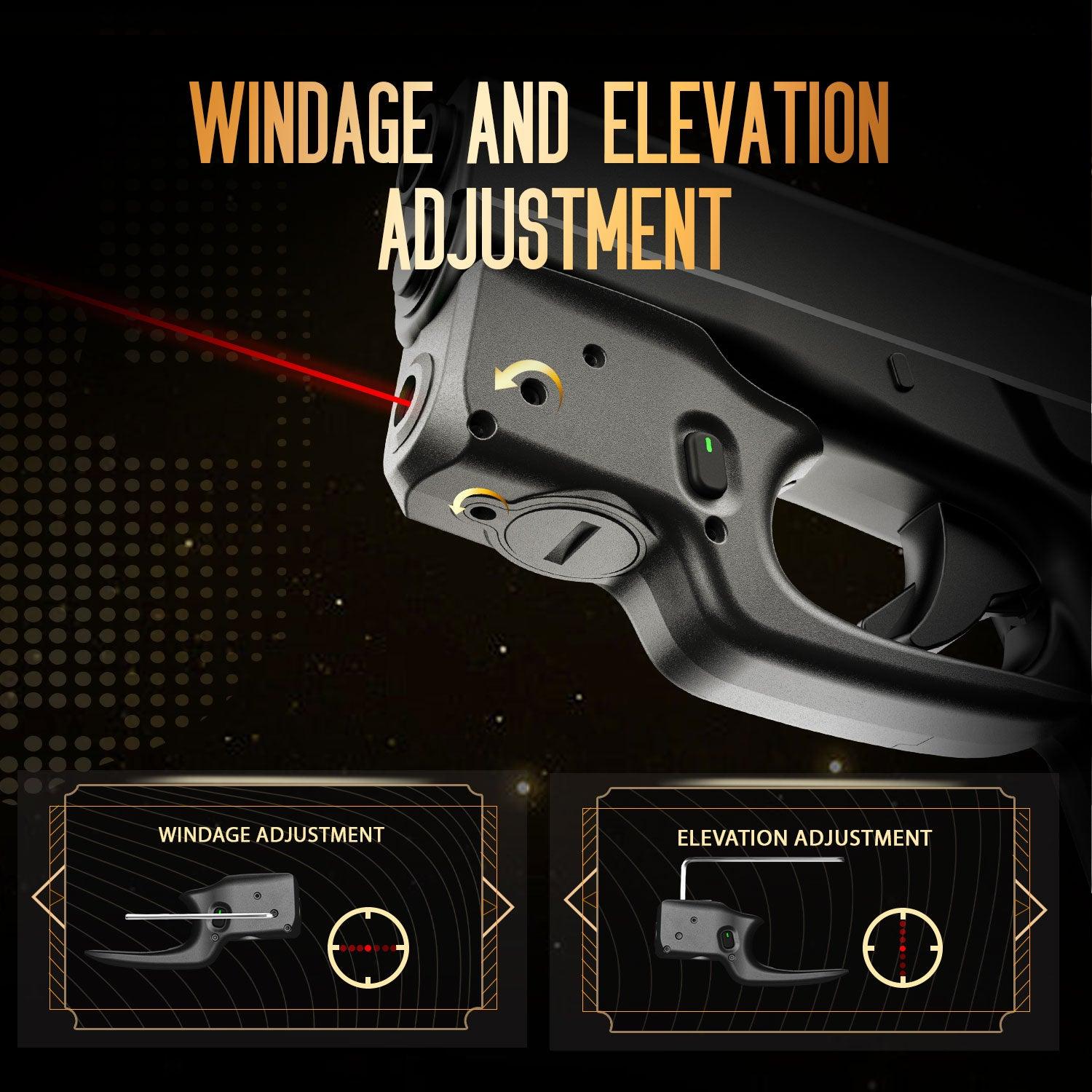 Red Laser Sight Designed to Fit Glock 43/43X(No Rail Version) with Holster, Red Beam Sight with Power Indicator, Custom-Made IWB Kydex Holster Right Hand, WLS-105 w/ G43 Holster|WARRIORLAND WARRIORLAND