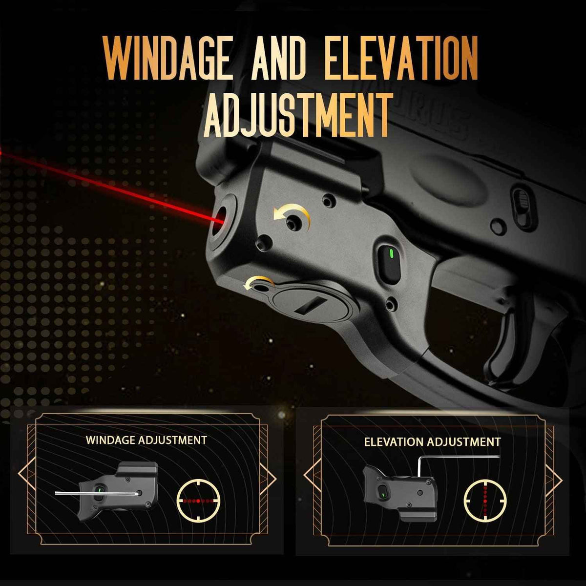 WLS-101 Red Laser Sight and Kydex Holster Combo Tailored Fit Taurus G2C/G3C/PT111 Millennium G2/PT140, Ultra Compact G2C Beam Sight, Gun Sight with Ambidextrous On/Off Switch & Power Indicator|WARRIORLAND