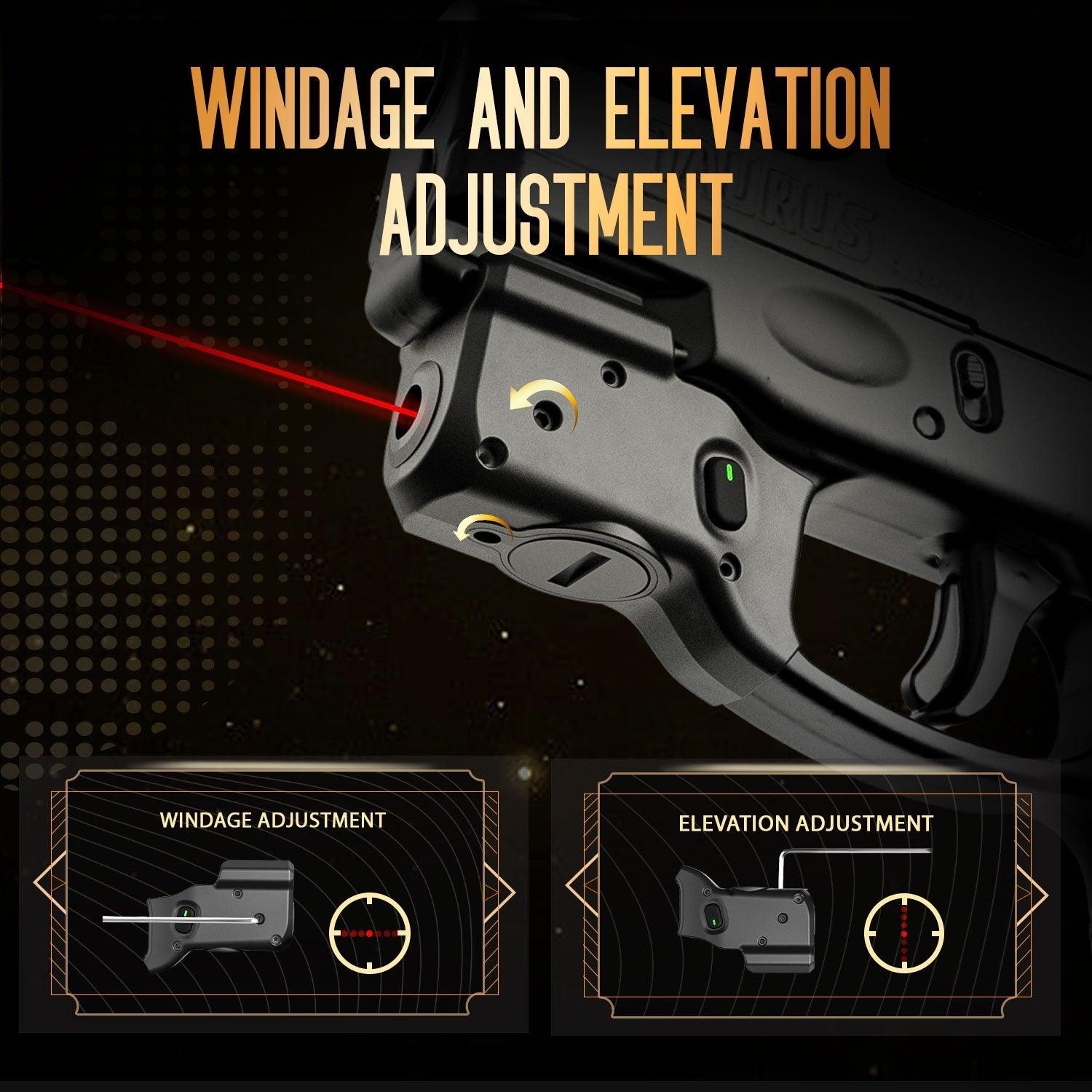 Red Laser Sight and Kydex Holster Combo Tailored Fit Taurus G2C/G3C/PT111 Millennium G2/PT140, Ultra Compact G2C Beam Sight, Gun Sight with Ambidextrous On/Off Switch & Power Indicator|WARRIORLAND WARRIORLAND