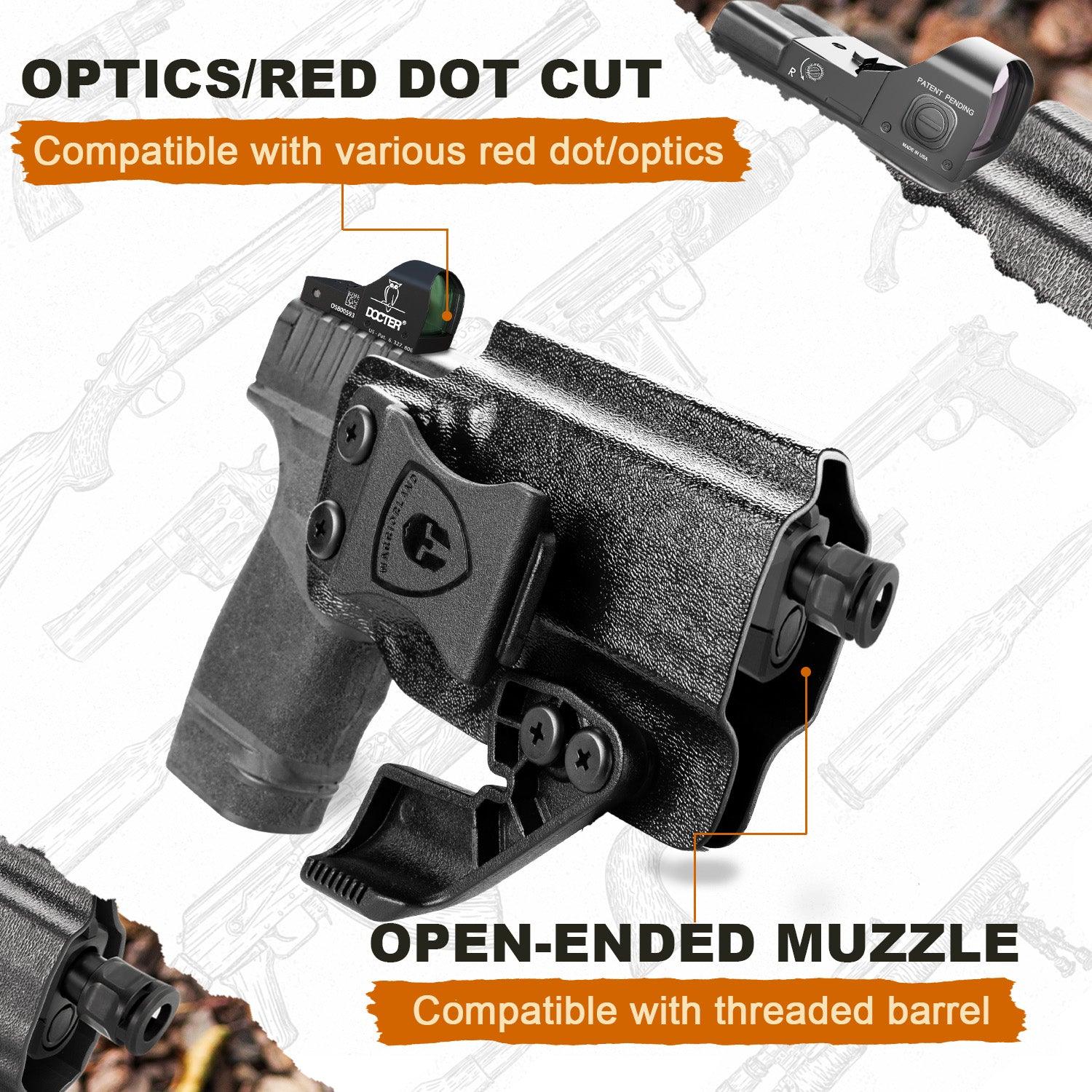 Springfield Hellcat Pro Holster IWB Kydex Holster with Claw Optics Cut: Springfield Armory Hellcat Pro Pistol, Inside Waistband Appendix Carry Pro Holster, Adj. Retention & Cant, Right Hand |WARRIORLAND WARRIORLAND