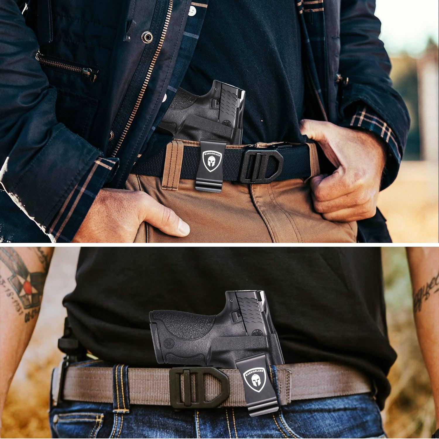 Glock 19/19X IWB Holster with Claw, Metal Belt Clip Holster, 0.06 inch Kydex | Right/Left Hand WARRIORLAND