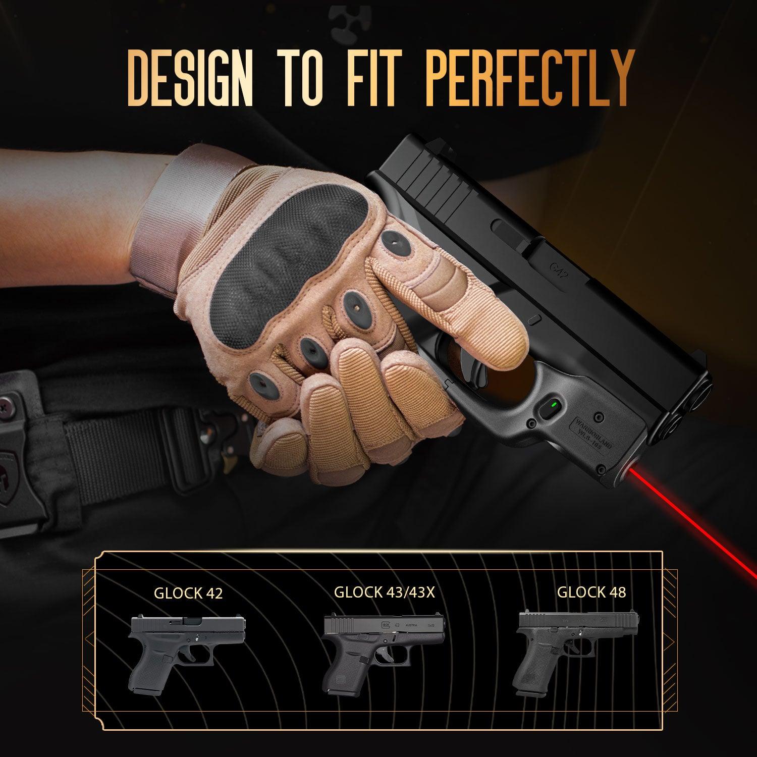 Red Laser Sight Tailored Fit G42 / G43 / G43X / G48, Ultra Compact G43 Beam Sight, Gun Sight with Ambidextrous On/Off Switch & Power Indicator, WLS-105|WARRIORLAND WARRIORLAND