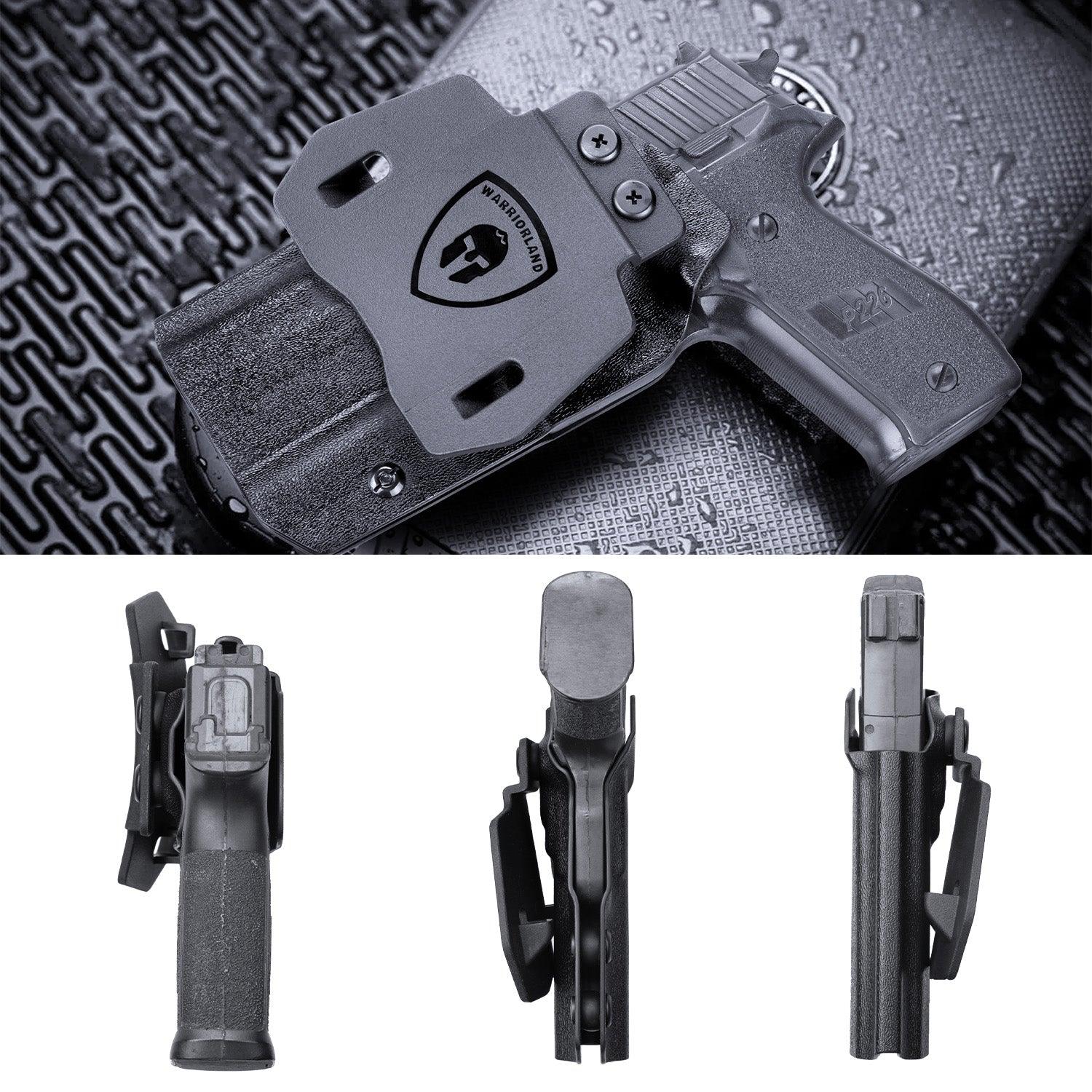 Sig P226 Holster OWB Kydex Holster Optics Cut: Sig Sauer P226 LEGION'' Pistol, Outside Waistband Open Carry P226 Holster with 1.75 Inch Paddle, Adj. Retention, Right Hand|WARRIORLAND WARRIORLAND