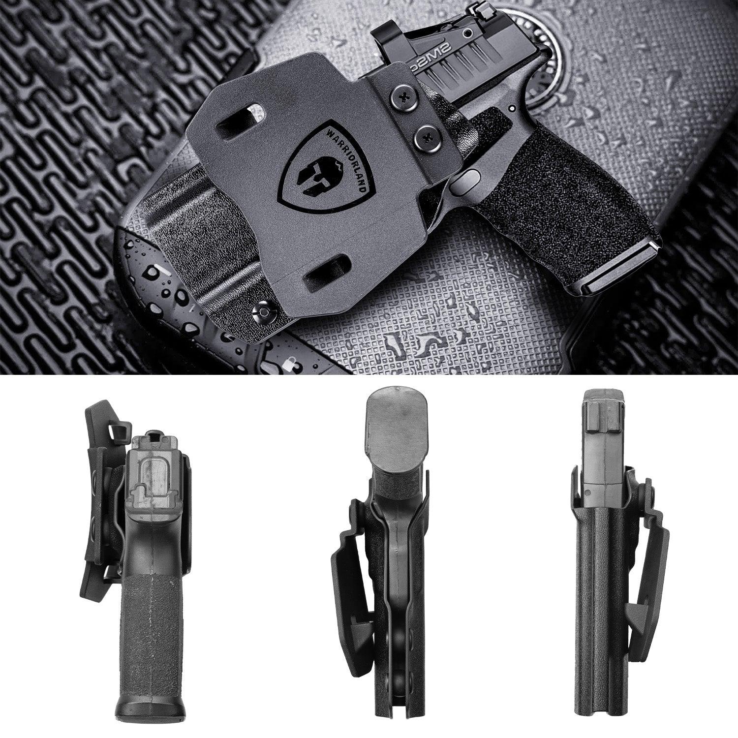 Hellcat Pro Holster OWB Kydex Holster Optics Cut: Springfield Armory Hellcat Pro & Hellcat Pro OSP Pistol, Outside Waistband Open Carry OSP Holster with 1.75 Inch Paddle, Adj. Retention & Cant, Right|WARRIORLAND WARRIORLAND