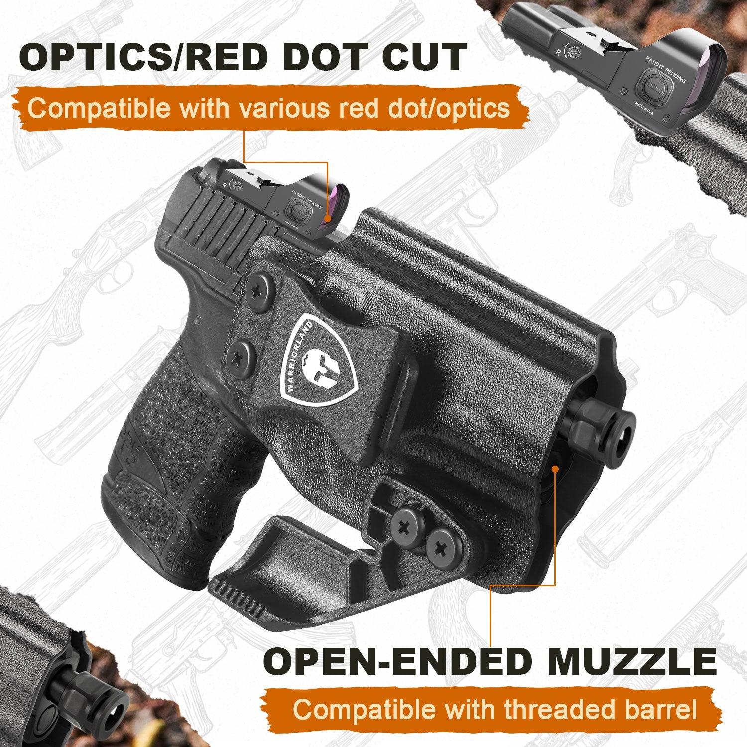 Walther PPS M2 Holster IWB Kydex Holster w/Claw & Optics Cut: Walther PPS M2 Pistol, Inside Waistband Appendix Carry PPS M2 Holster, Adj. Retention & Cant, Right Hand|WARRIORLAND WARRIORLAND