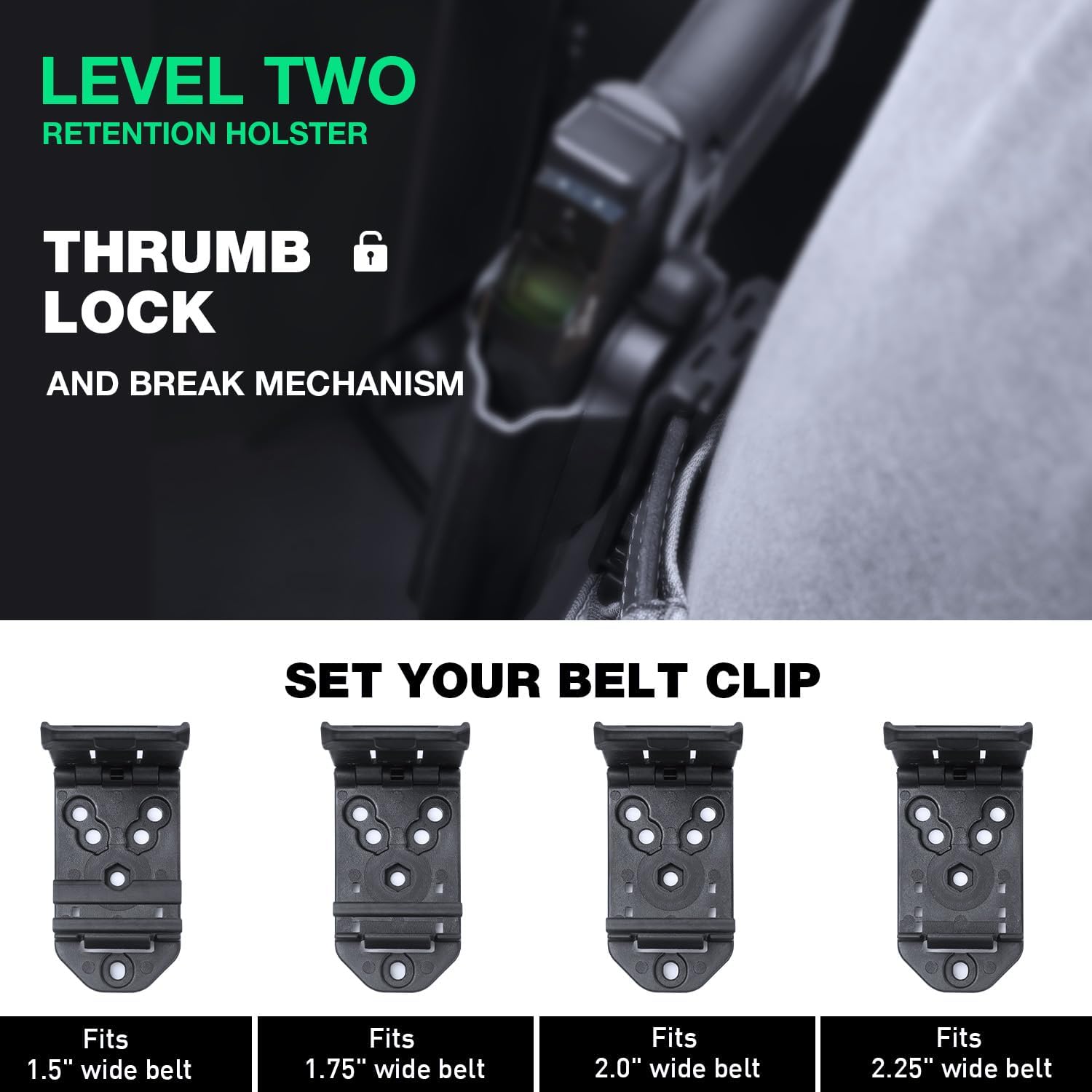 WARRIORLAND OWB KYDEX Holster Thumb Release & Optics Cut Fit: Sig P320 Compact M18 / P320 Full Size M17 / P320-XFIVE Legion, Outside Waistband 360 Degree Adj. Fits 1.5"-2.25" Belt, Right Hand
