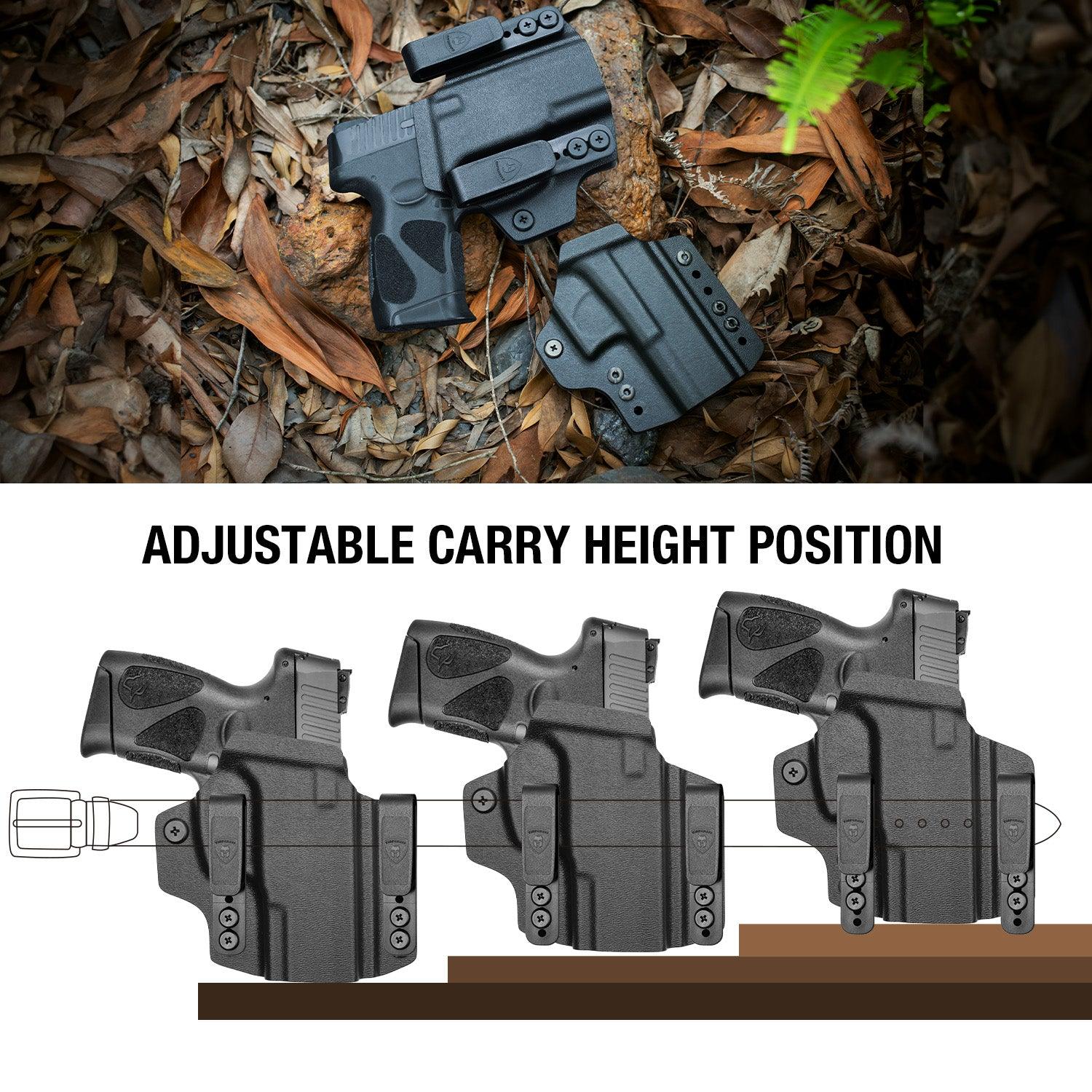 Taurus G2C Taurus G2S Taurus G3C Taurus G3C TORO Taurus G3 Taurus PT111 Millennium G2 Taurus PT140 Millennium G2 IWB & OWB Convertible Holster,Optic Ready, Adj Ride Height,Right Hand | Warriorland WARRIORLAND