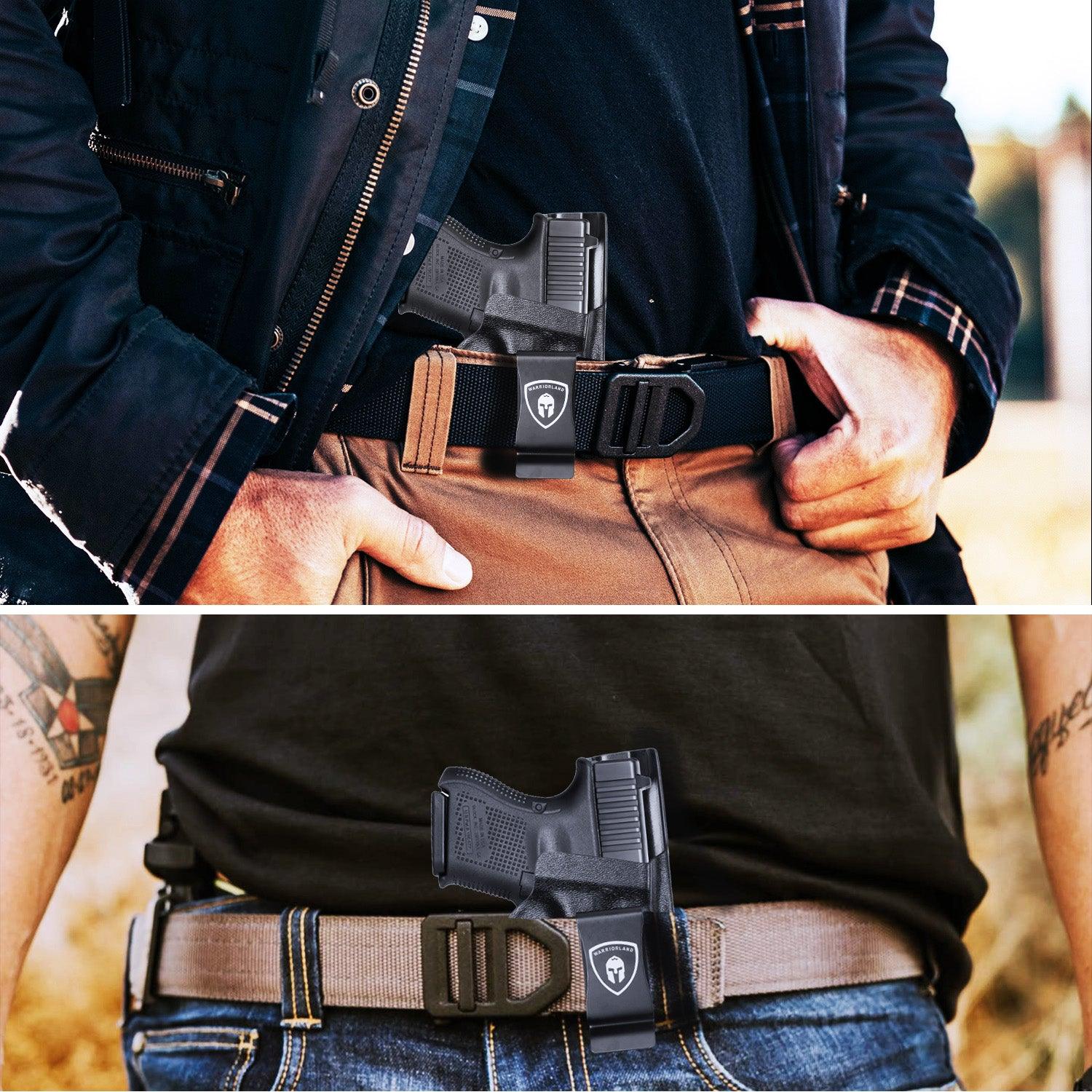 IWB Kydex Holster with Claw for Glock 26, Optic Ready Holster, Metal Belt Clip, 0.06 inch Kydex | Right/Left Hand WARRIORLAND