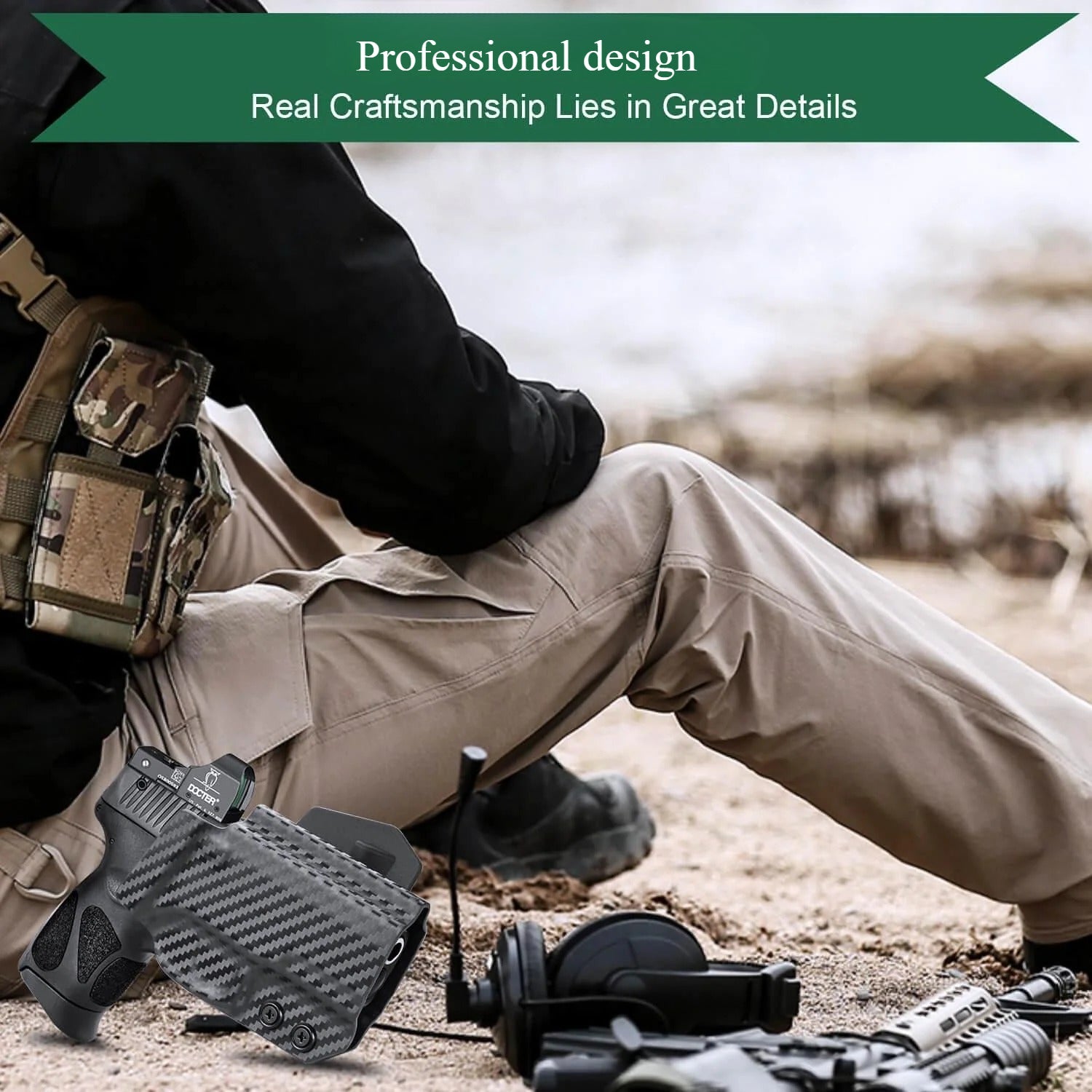 Carbon Fiber Kydex OWB Paddle Open Carry Holster for Taurus G2C G3C Millennium G2 PT111 PT140 WARRIORLAND