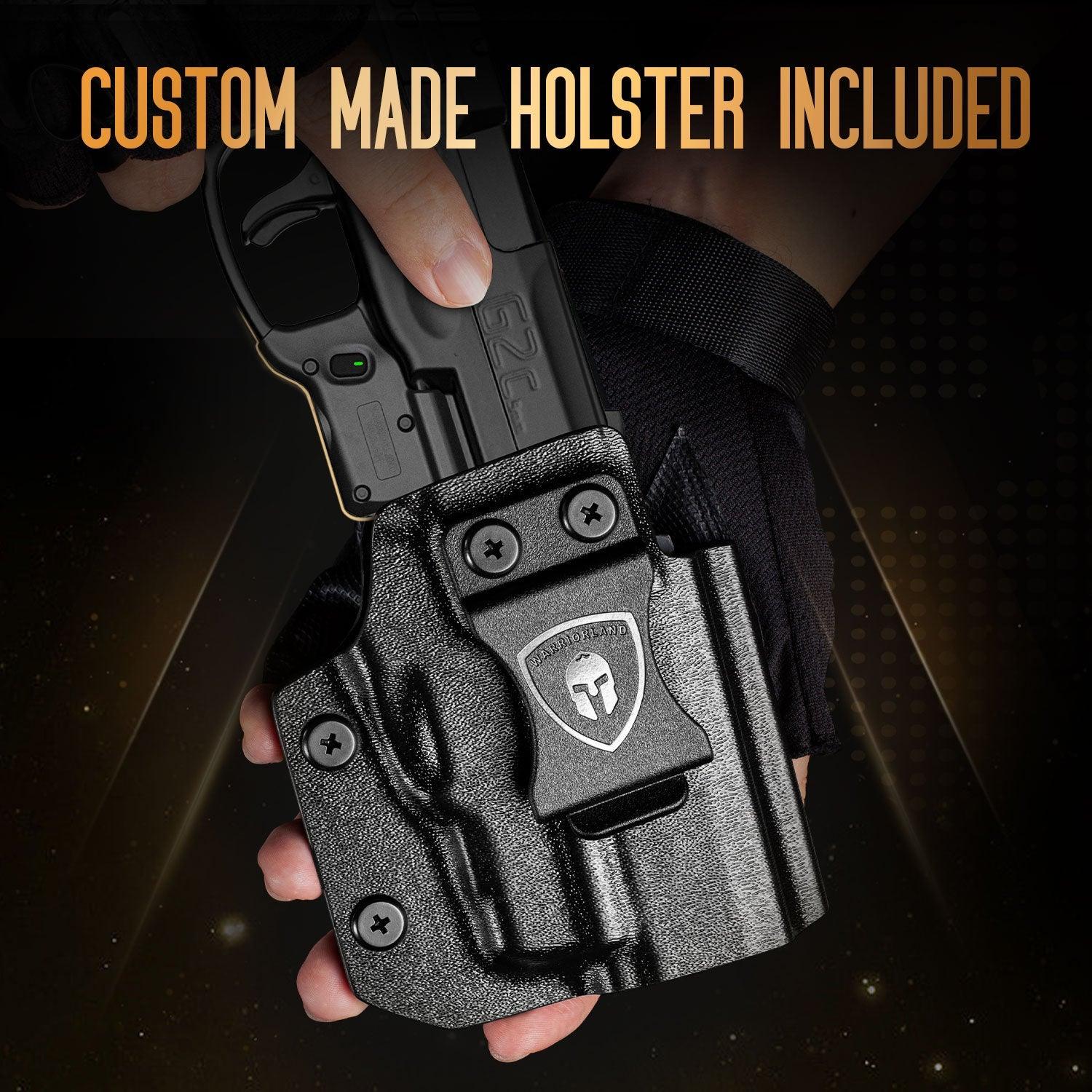 Red Laser Sight and Kydex Holster Combo Tailored Fit Taurus G2C/G3C/PT111 Millennium G2/PT140, Ultra Compact G2C Beam Sight, Gun Sight with Ambidextrous On/Off Switch & Power Indicator|WARRIORLAND WARRIORLAND
