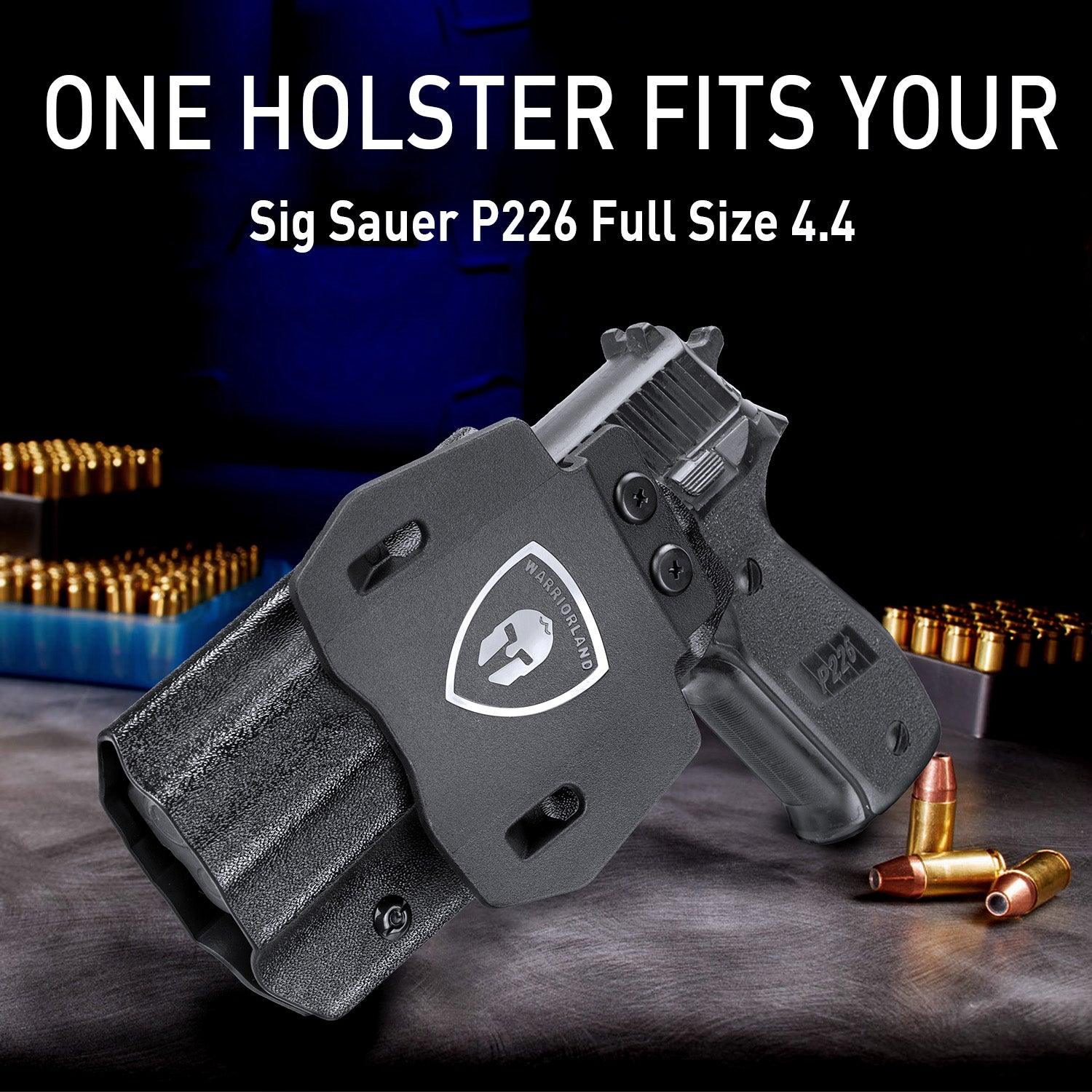 Sig P226 Holster OWB Kydex Holster Optics Cut: Sig Sauer P226 LEGION'' Pistol, Outside Waistband Open Carry P226 Holster with 1.75 Inch Paddle, Adj. Retention, Right Hand|WARRIORLAND WARRIORLAND